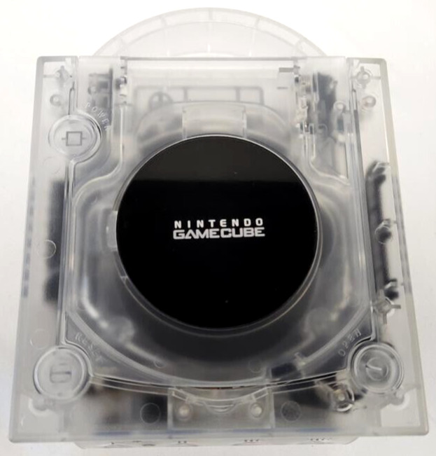 Nintendo GameCube Translucent CLEAR Gaming Console DOL-001 Controller Bundle