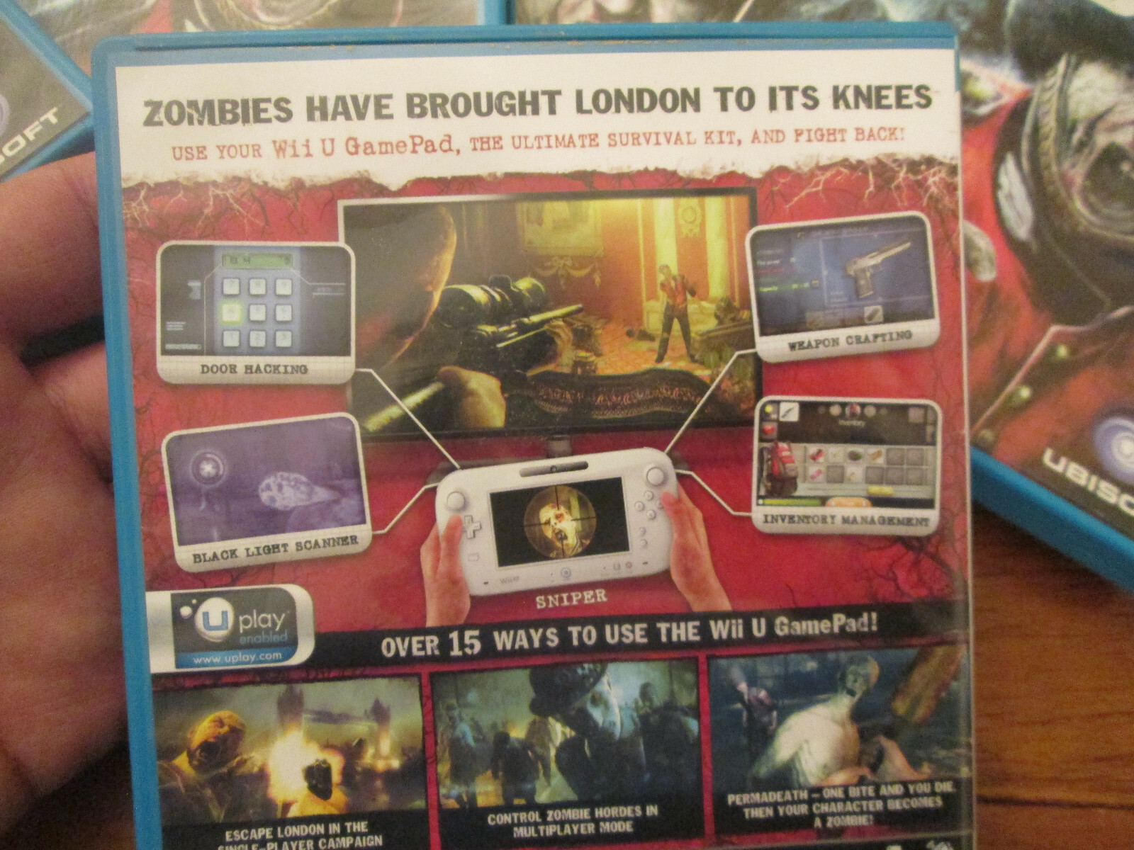 ZombiU Nintendo Wii U COMPLETE WORKS PERFECTLY EXCELLENT HORROR US