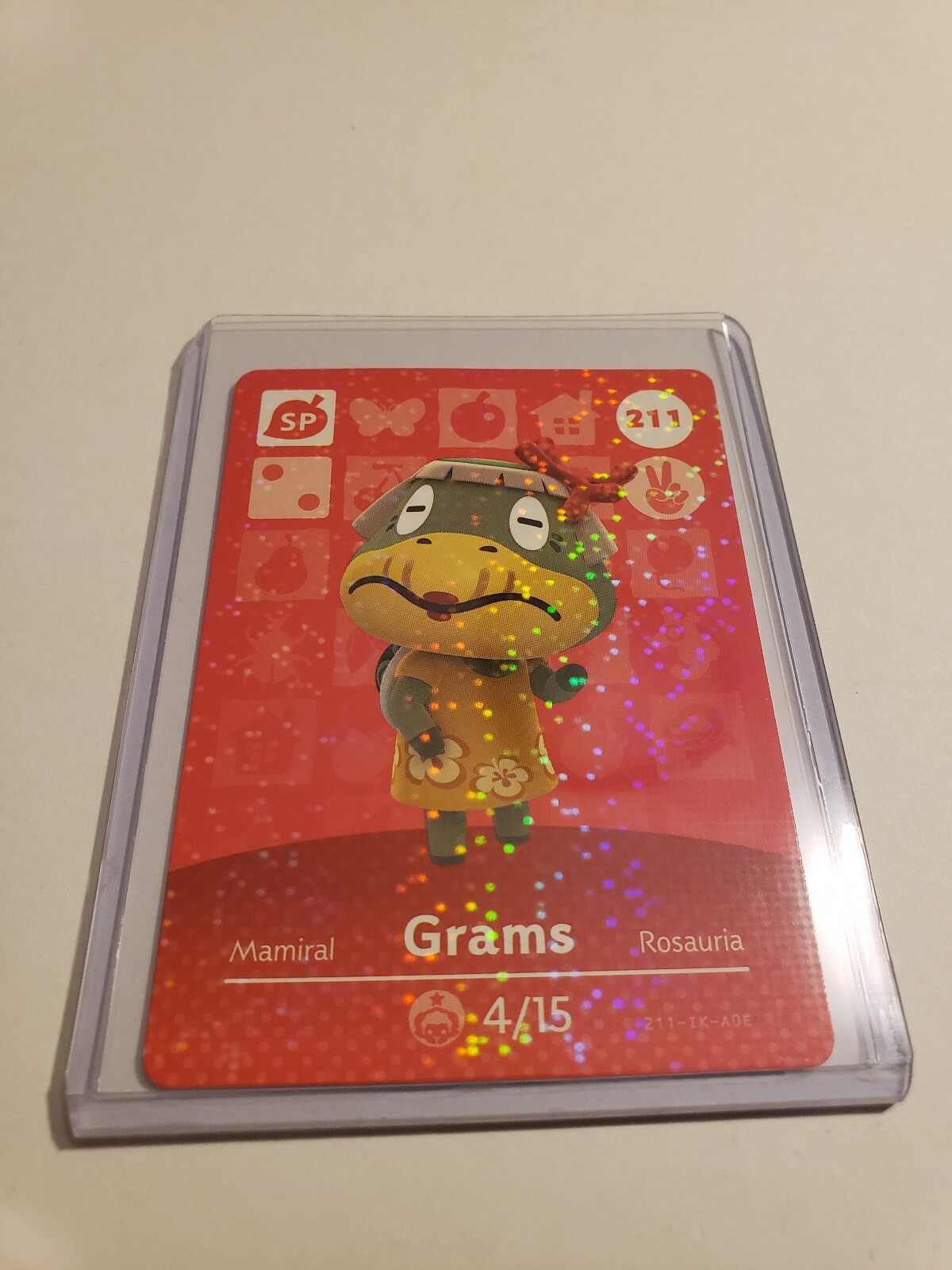 Grams # 211 Animal Crossing Amiibo Card Series 3 MINT NEVER SCANNED!