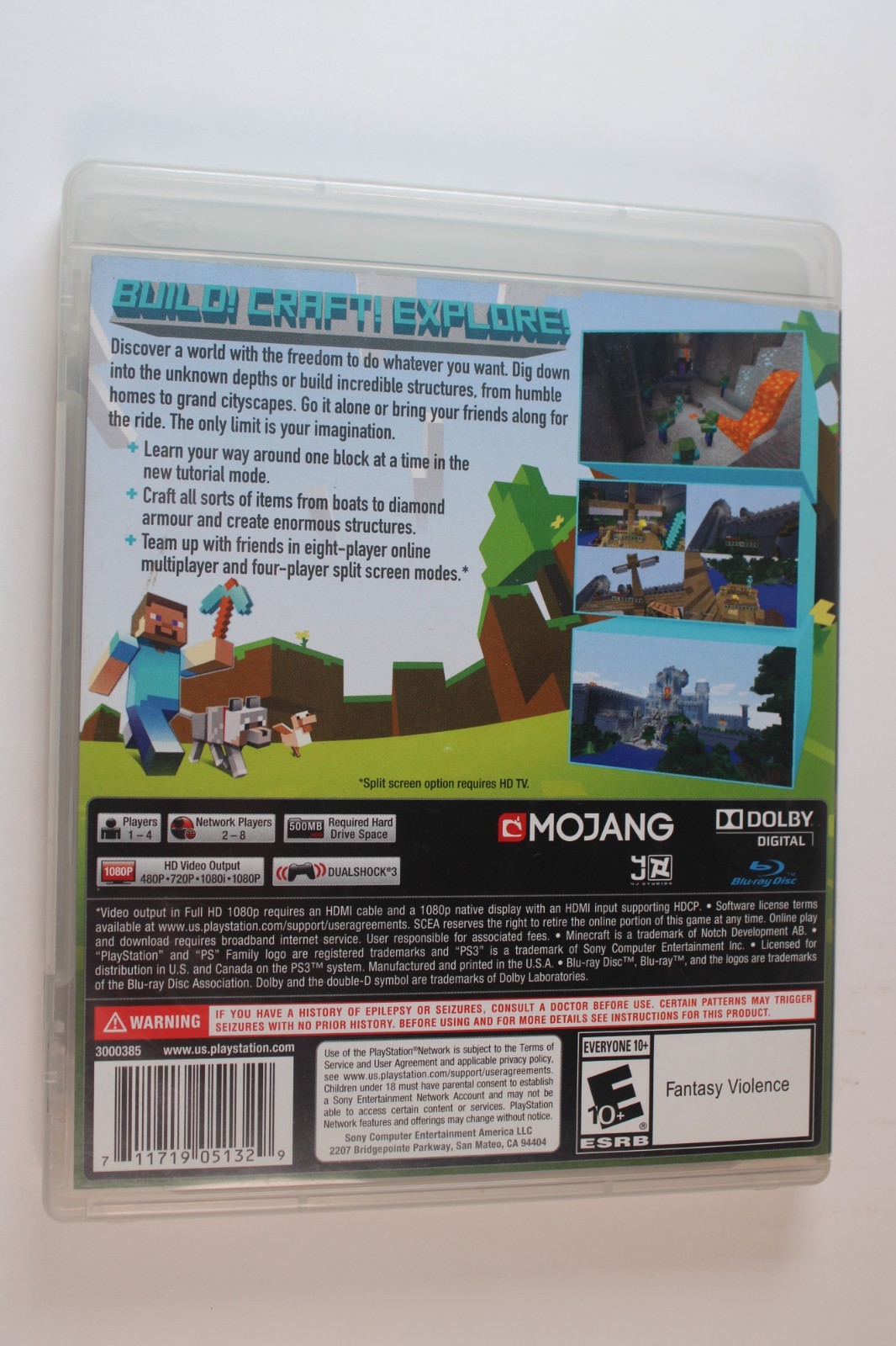 Minecraft Playstation 3 Edition (Sony Playstation 3 PS3) Authentic, tested/works