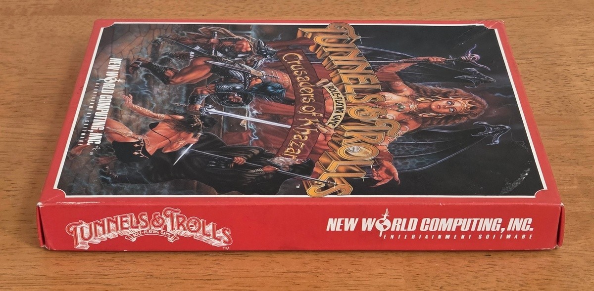 Tunnels Trolls Crusaders Khazan IBM PC Big Box Game 3.5″ Complete CIB 1990 Map