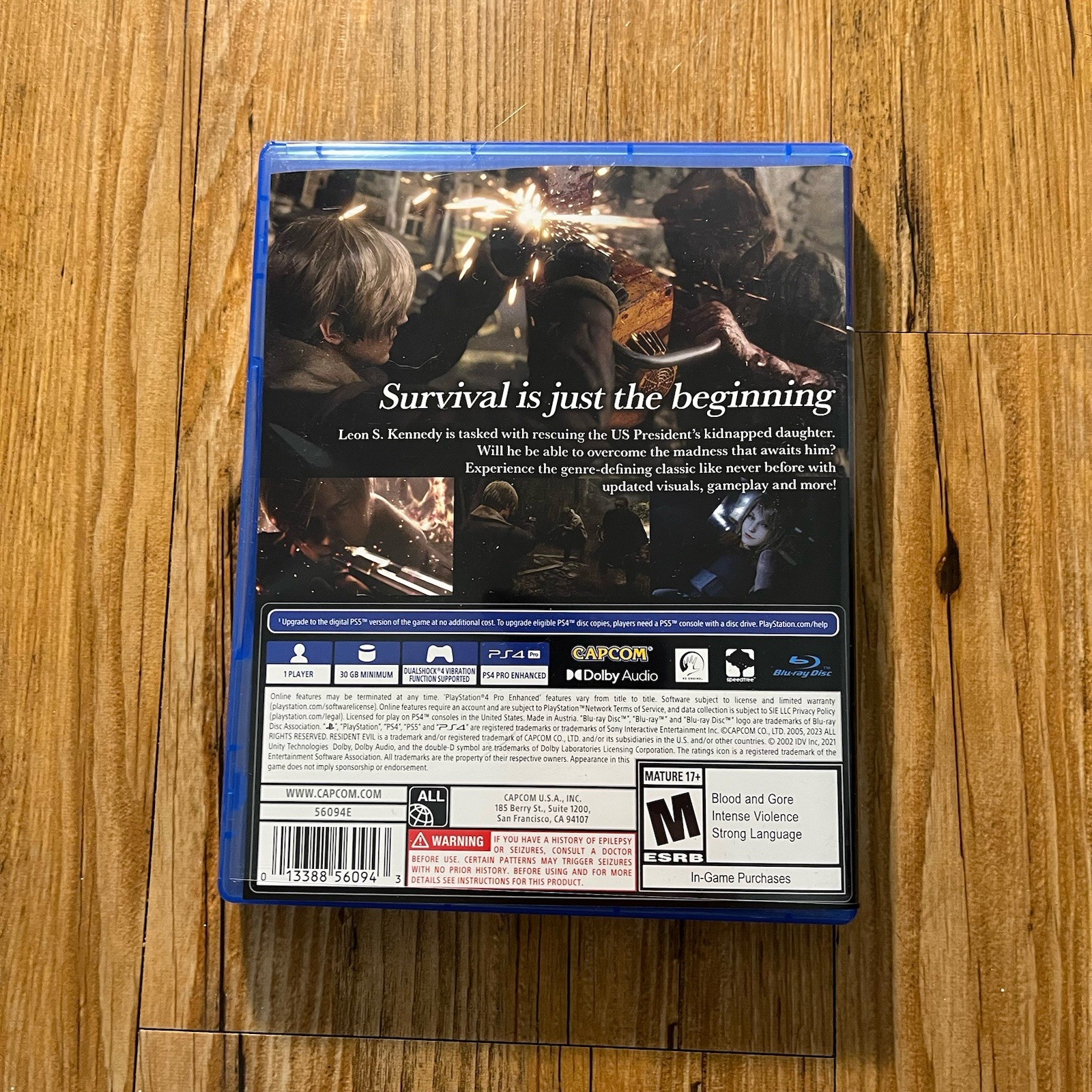 Capcom Resident Evil 4 PS4 2023 PS5 Upgrade Available