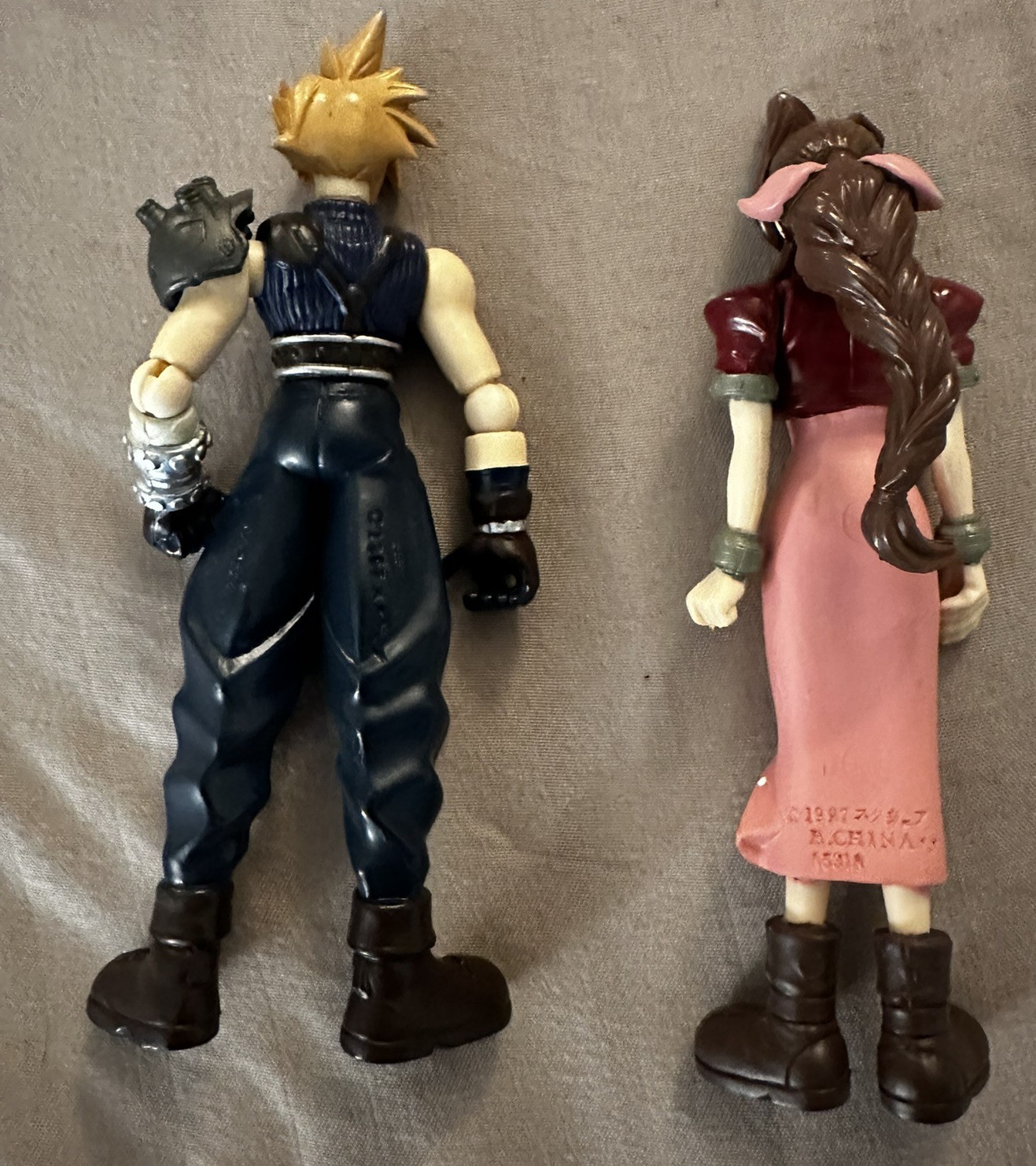 Bandai 1997 Final Fantasy 7 Action Figure Set Cloud, Sephiroth, Tifa, Aerith VGC