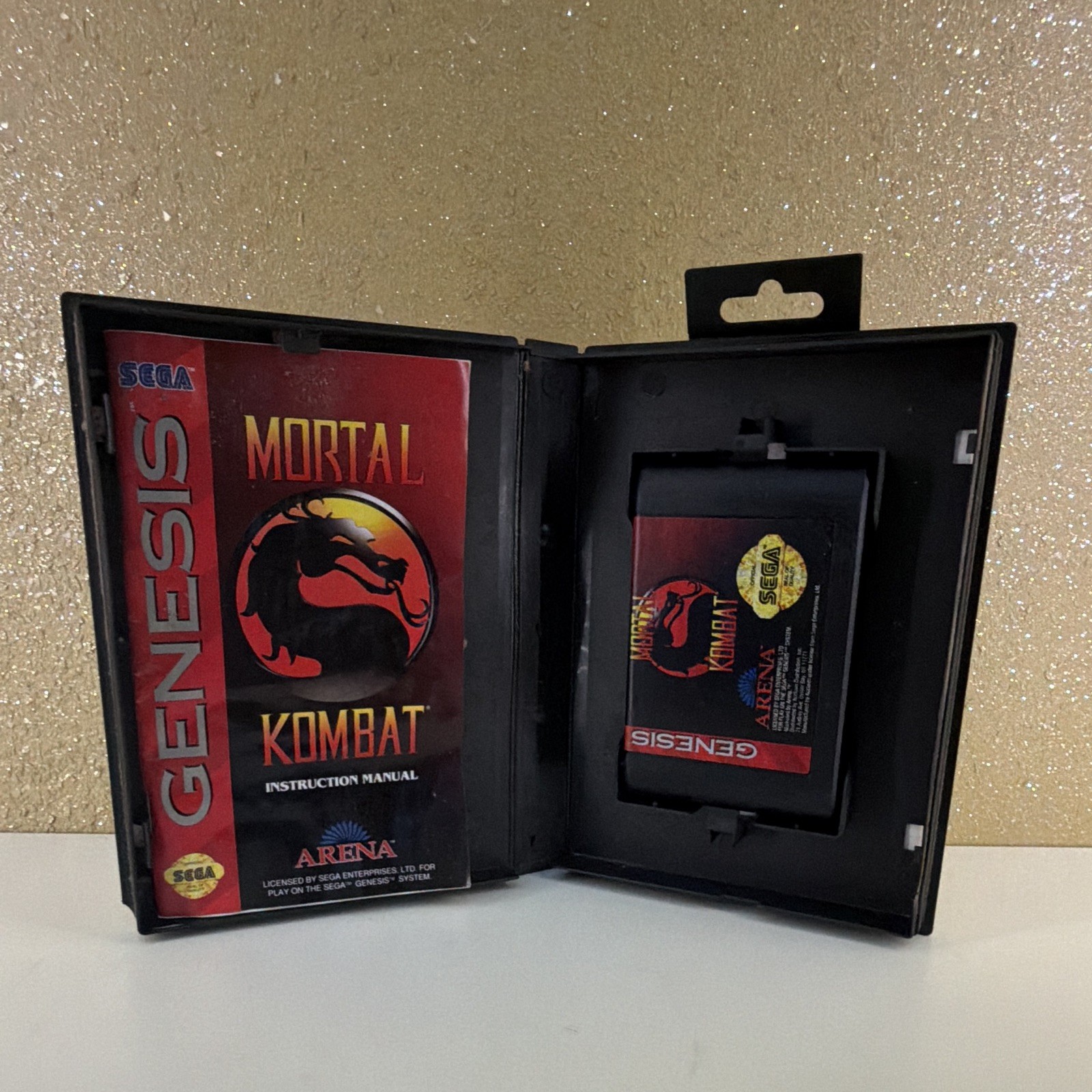 Mortal Kombat Sega Genesis 1992 NTSC-U/C Fighting MA-13 w/ Manual (Arena)