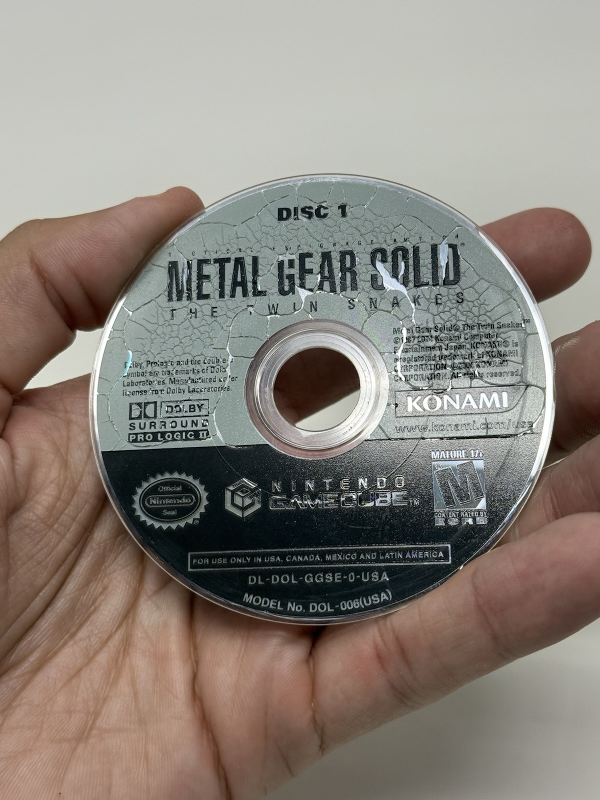 Metal Gear Solid The Twin Snakes Nintendo GameCube Pristine Disc 1 Only Tested