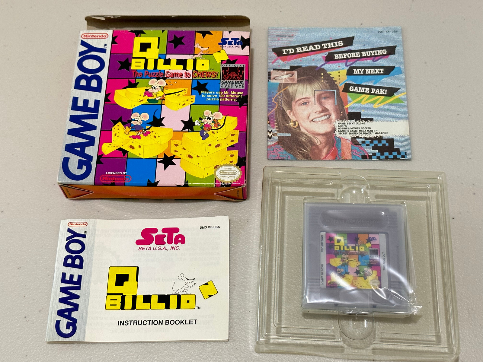 Q Billion (Nintendo Game Boy) Complete Authentic