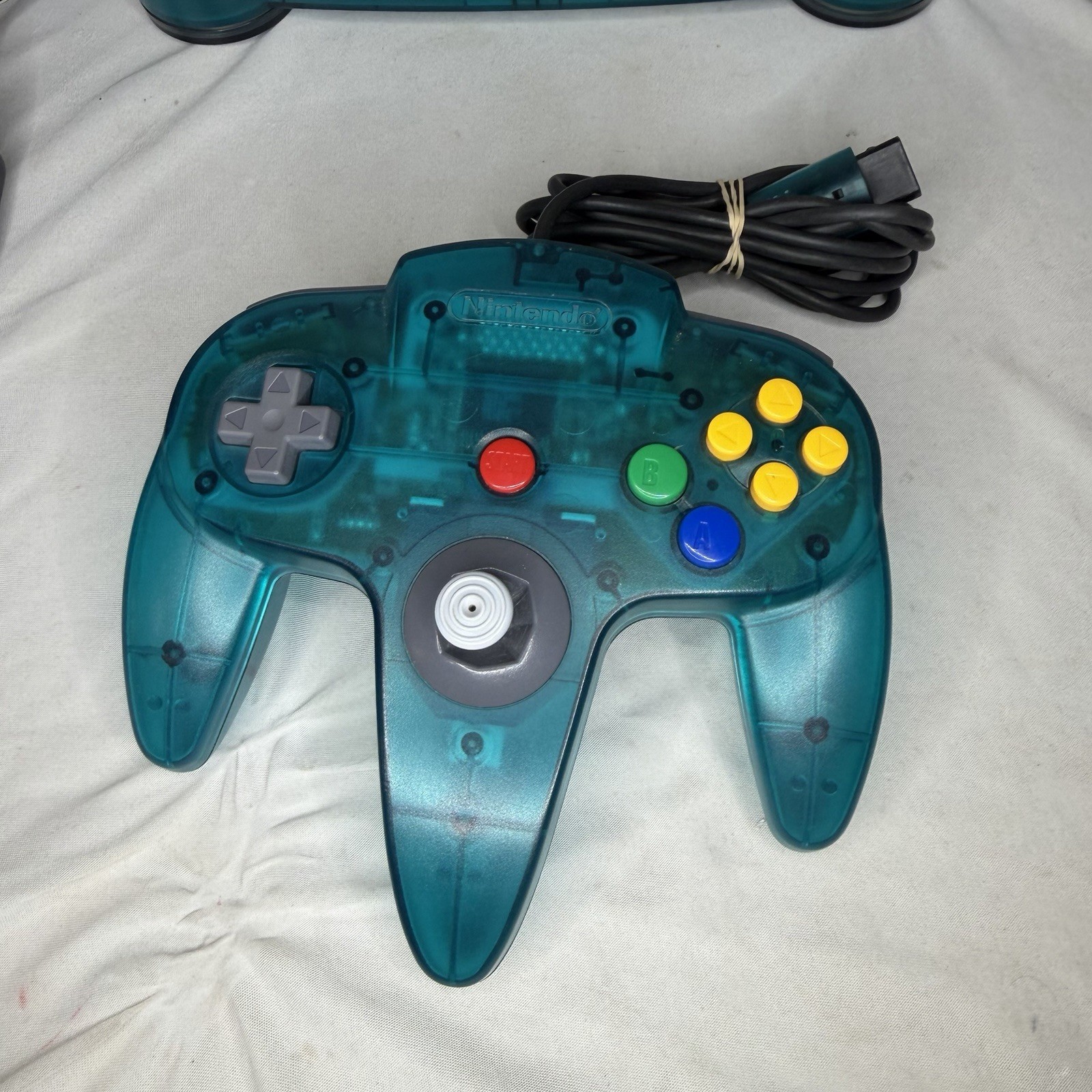 Nintendo 64 N64 Funtastic Ice Blue Console W/ Controller, 13 Games, Authentic