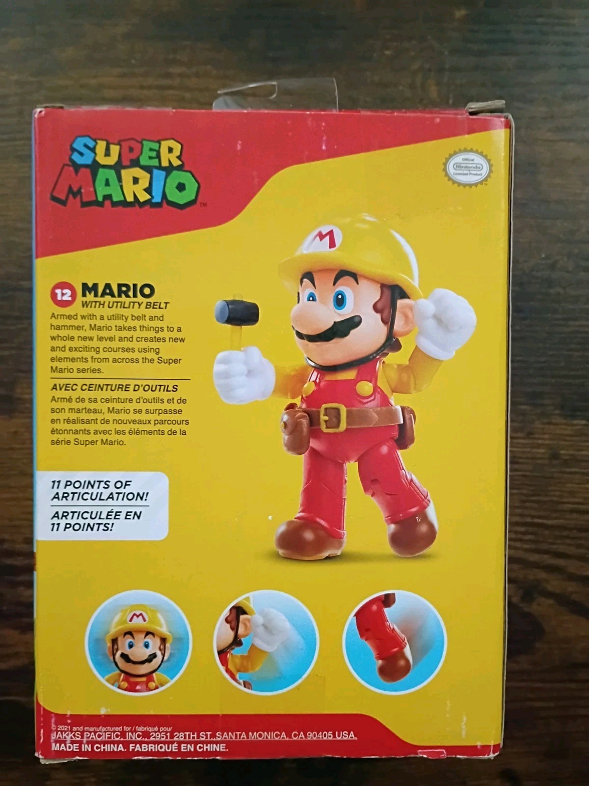 4″ BUILDER LUIGI + SUPER MARIO with Utility Belt #12 World of Nintendo Jakks