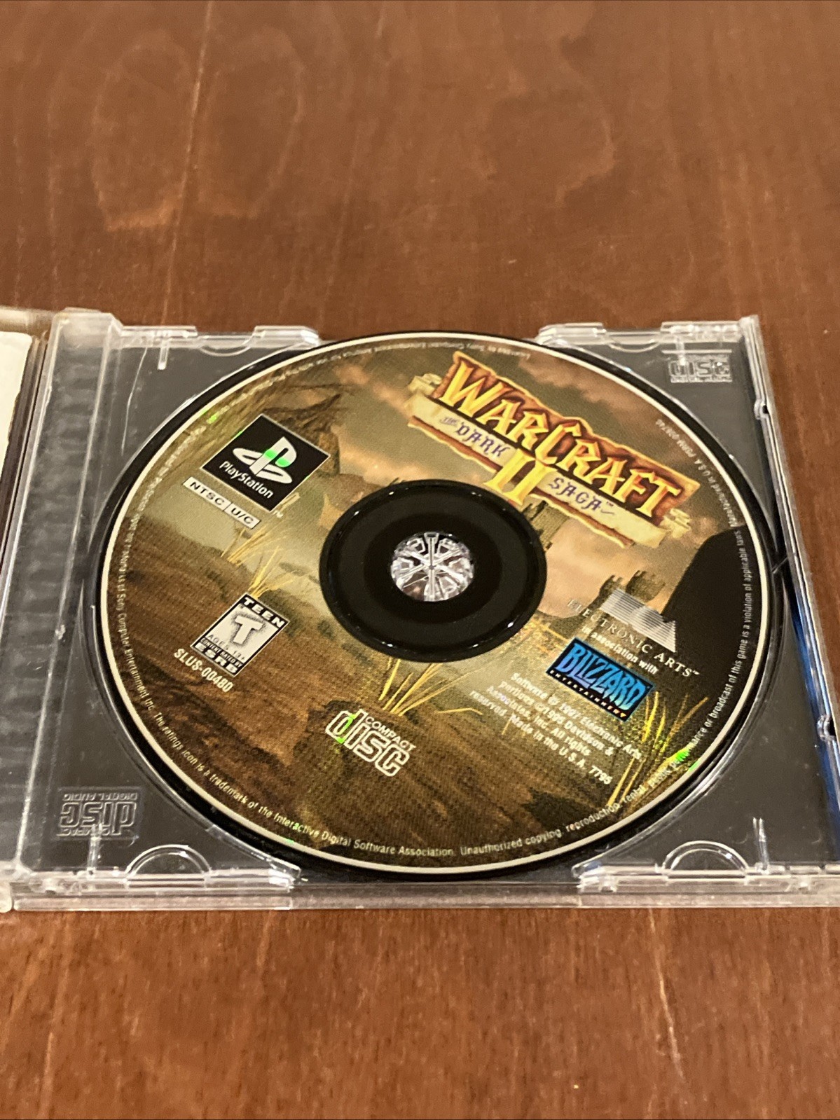WarCraft II: The Dark Saga (Sony PlayStation 1, 1998) Writing Back Of Manual