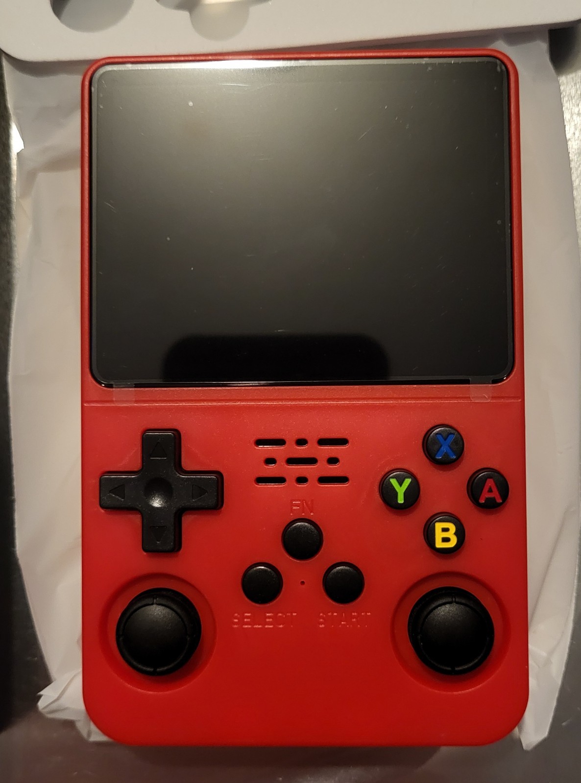 R36MAX Retro Handheld Console RED – 64GB Built-In Storage 18,000+ Games 4″ IPS