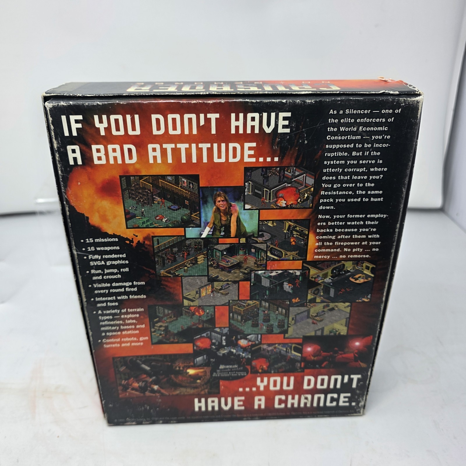 TIME CAPSULE Crusader No Remorse PC Big Box Complete CIB + No Regret Game LOT