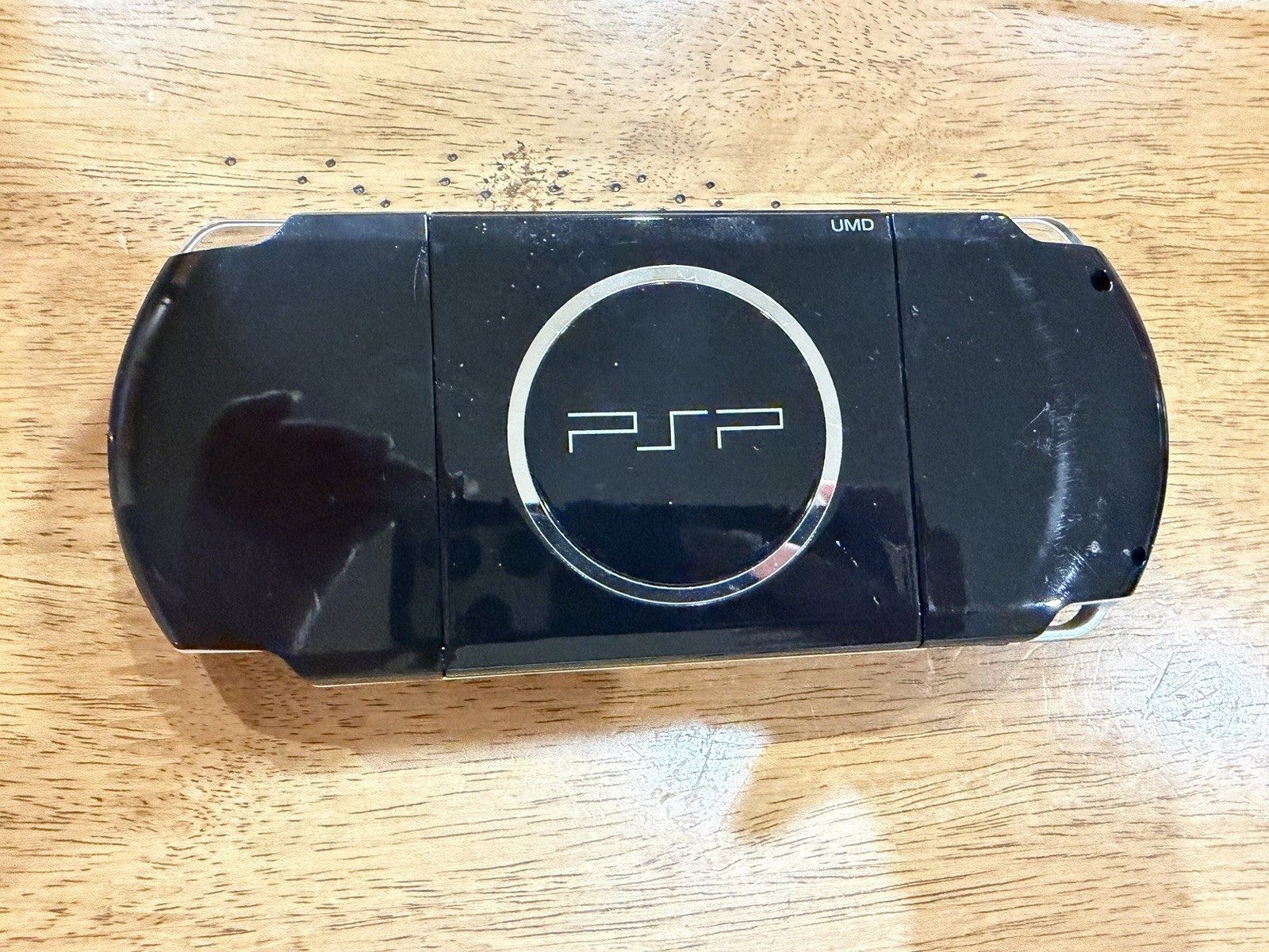 Sony PlayStation Portable PSP-3001 Black Handheld Console W/ Charger & Game