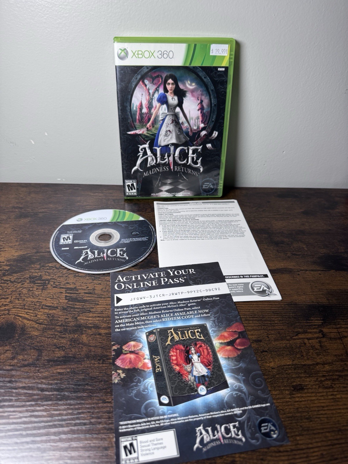 Alice: Madness Returns (Xbox 360) • CIB Complete w/Insert • Tested & Working