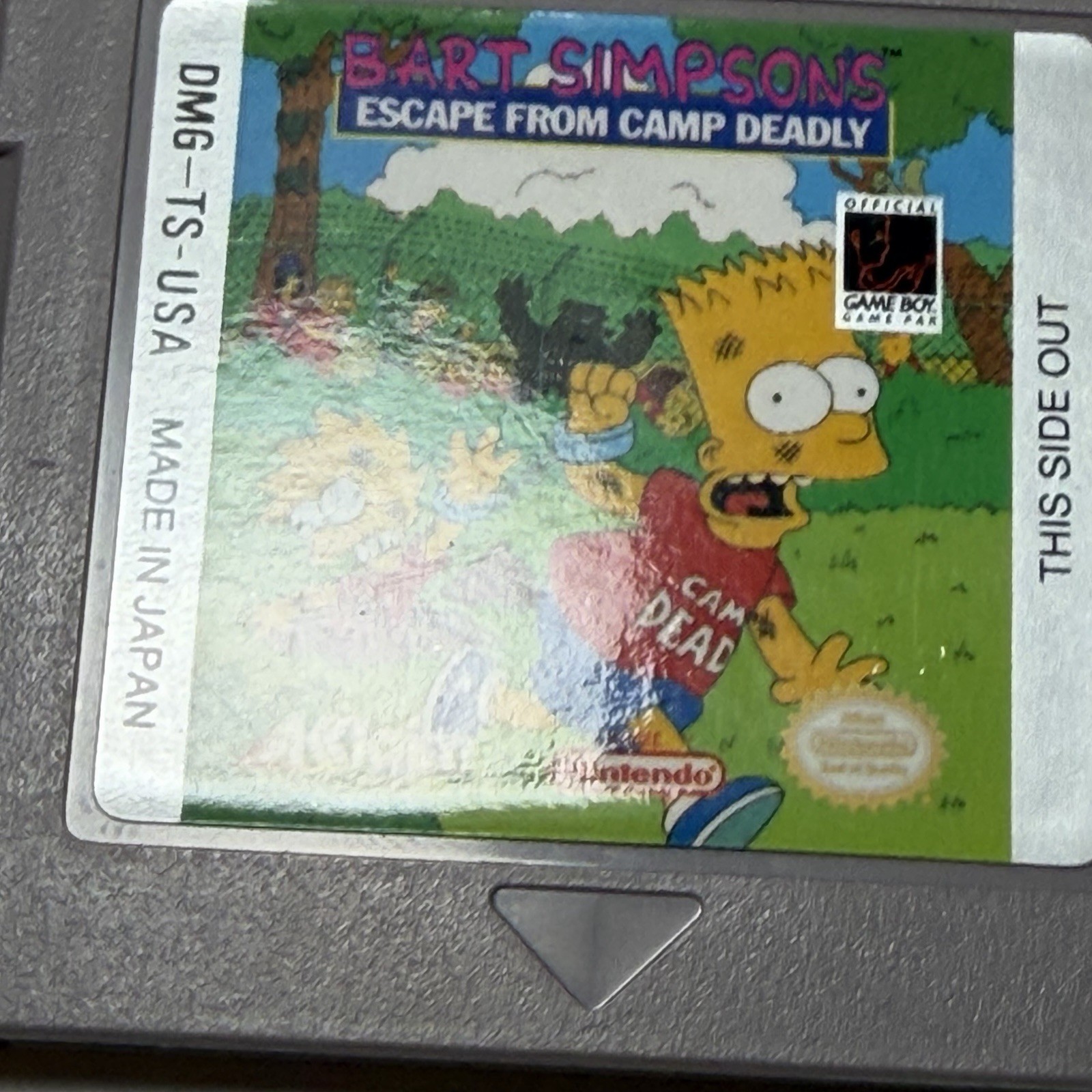 Bart Simpson’s Escape From Camp Deadly Nintendo Game Boy Works Game Only Vintage