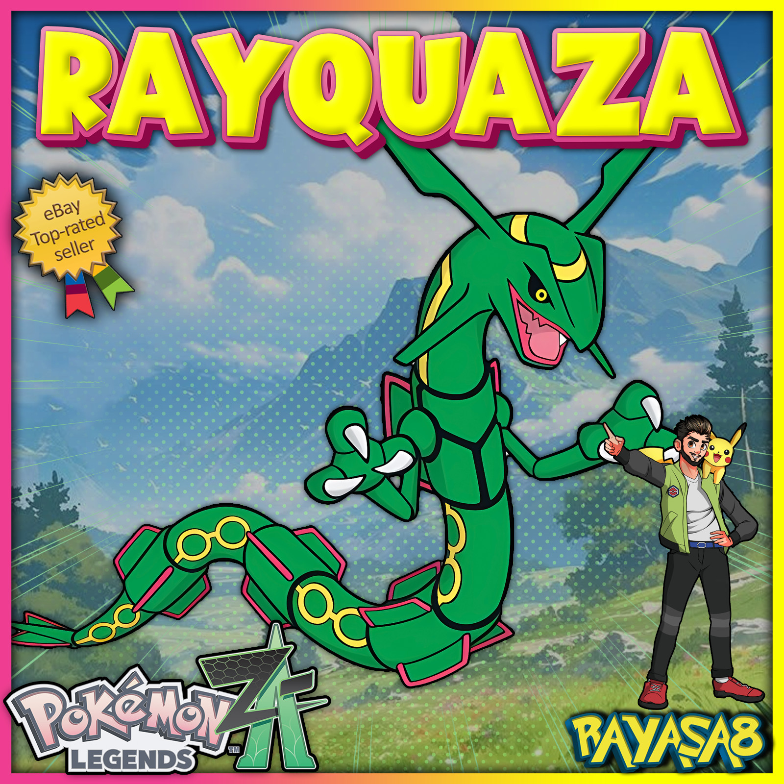 Rayquaza Legendary Pokemon Legends ZA Best Stats mega Home🌟
