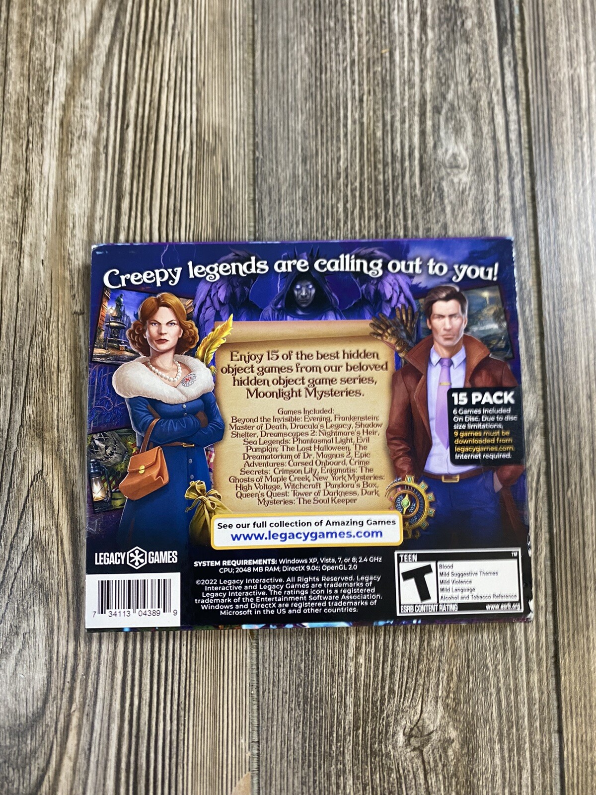 NEW Best of Moonlight Mysteries PC Game 15 in 1 Pack Legacy Games Hidden Object