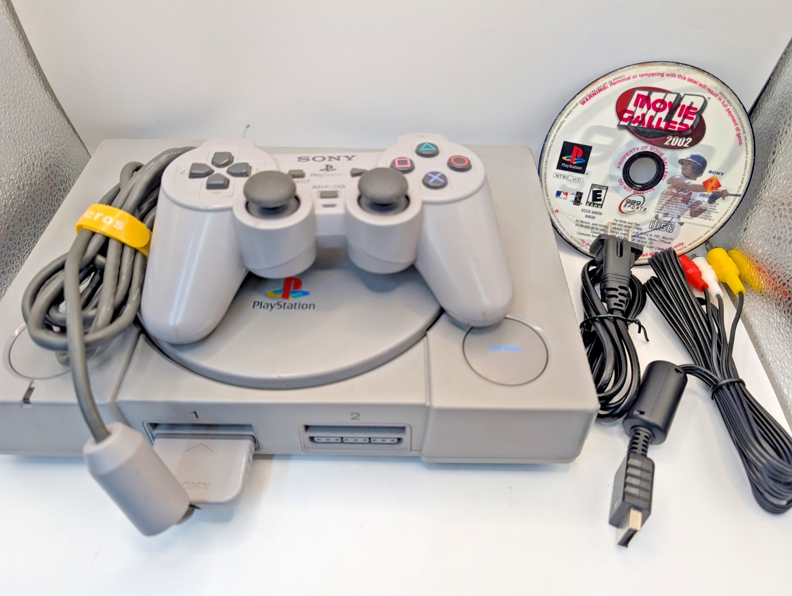 Sony PlayStation PS1 SCPH-7501 Game Console/Game/Controller/Cords Bundle Tested