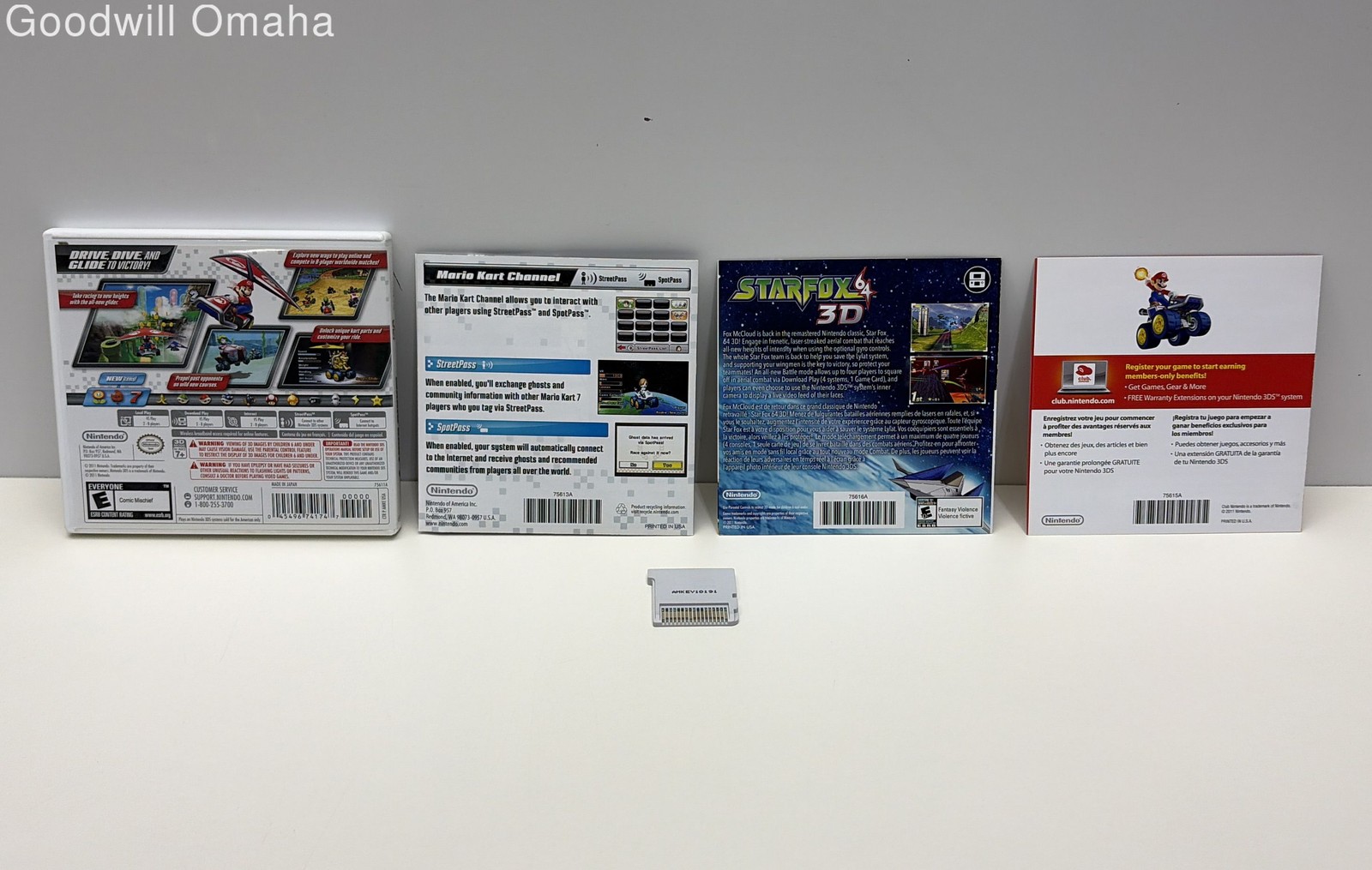 Nintendo 3DS – Mario Kart 7 + Case , Manual & Inserts – Boot Tested