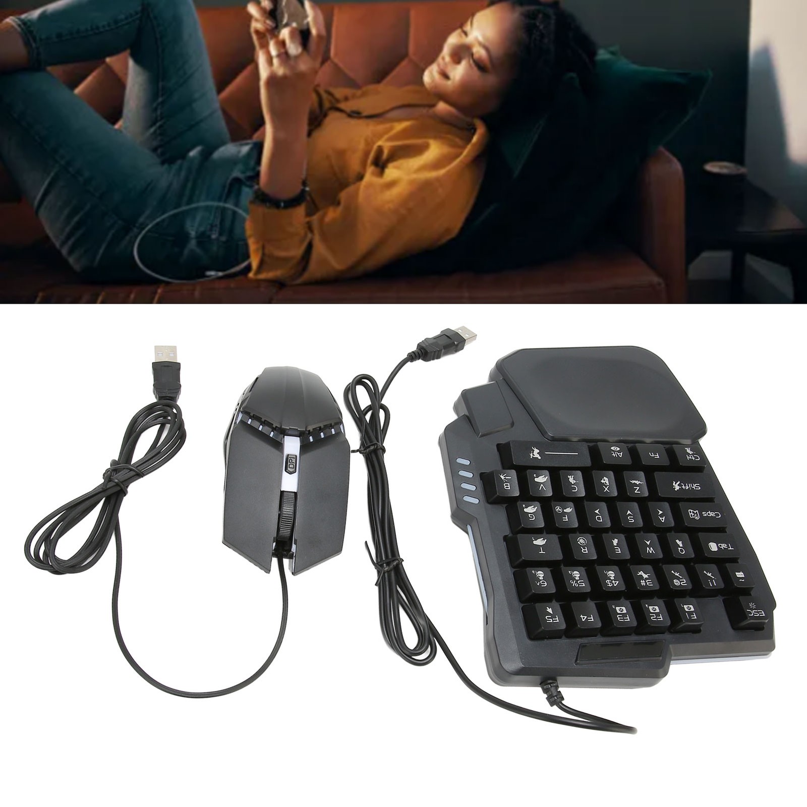 4in1 Mobile Game Combo Pack Gamepad Controller Gaming Keyboard Mouse Converter K