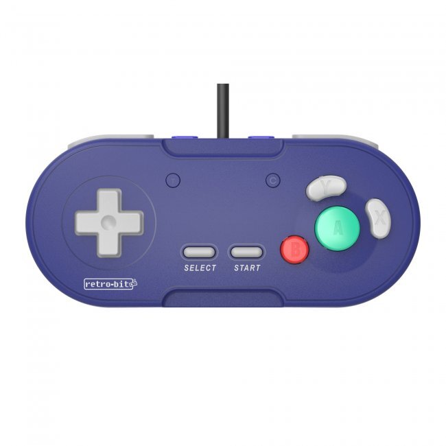 Retro-Bit LegacyGC Wired Controller for Gamecube & Wii – Indigo
