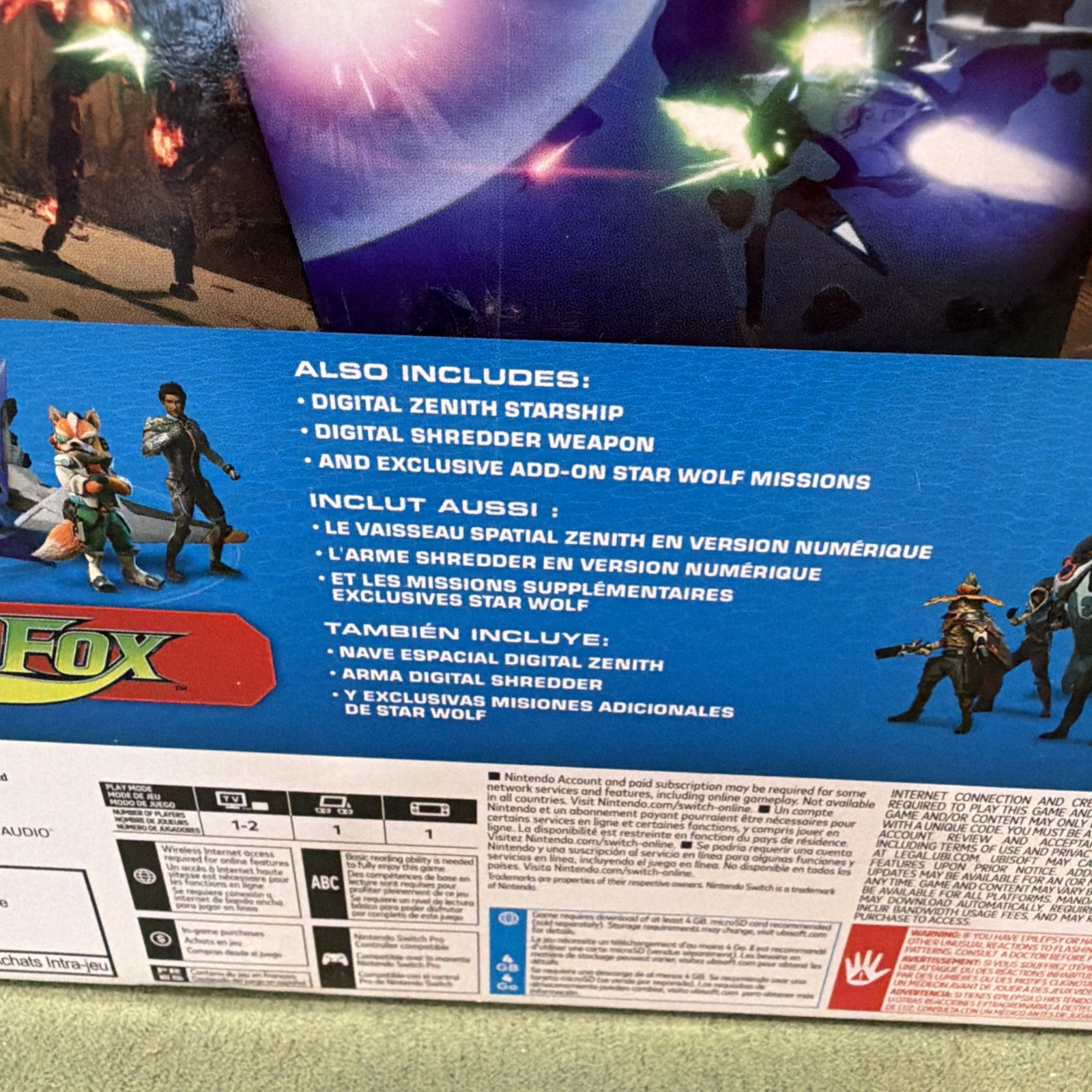 Starlink Battle for Atlas – StarFox Fox McCloud & Arwing Nintendo Switch NEW