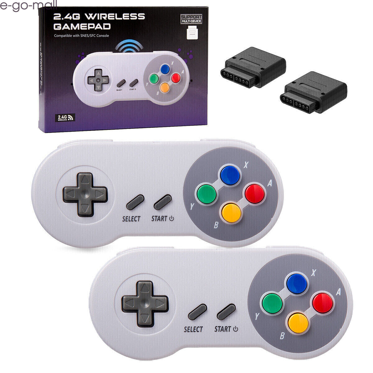 2 PACK SNES Gamepad Receiver for Super Nintendo Entertainment System Super NES
