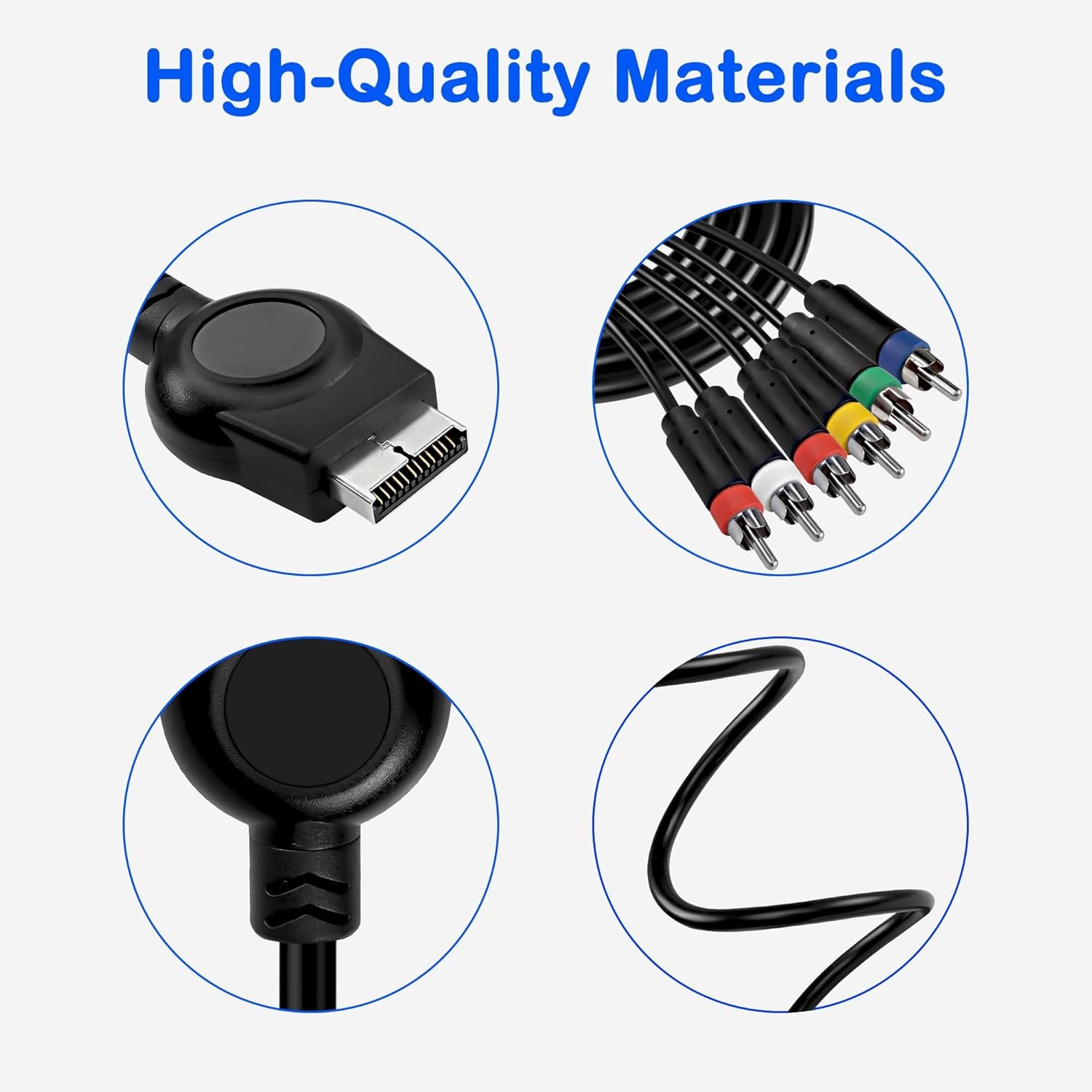 Hd Audio Video Cable 5RCA PS3 PS2 Component AV Cable, Ypbpr Component + RCA Vide