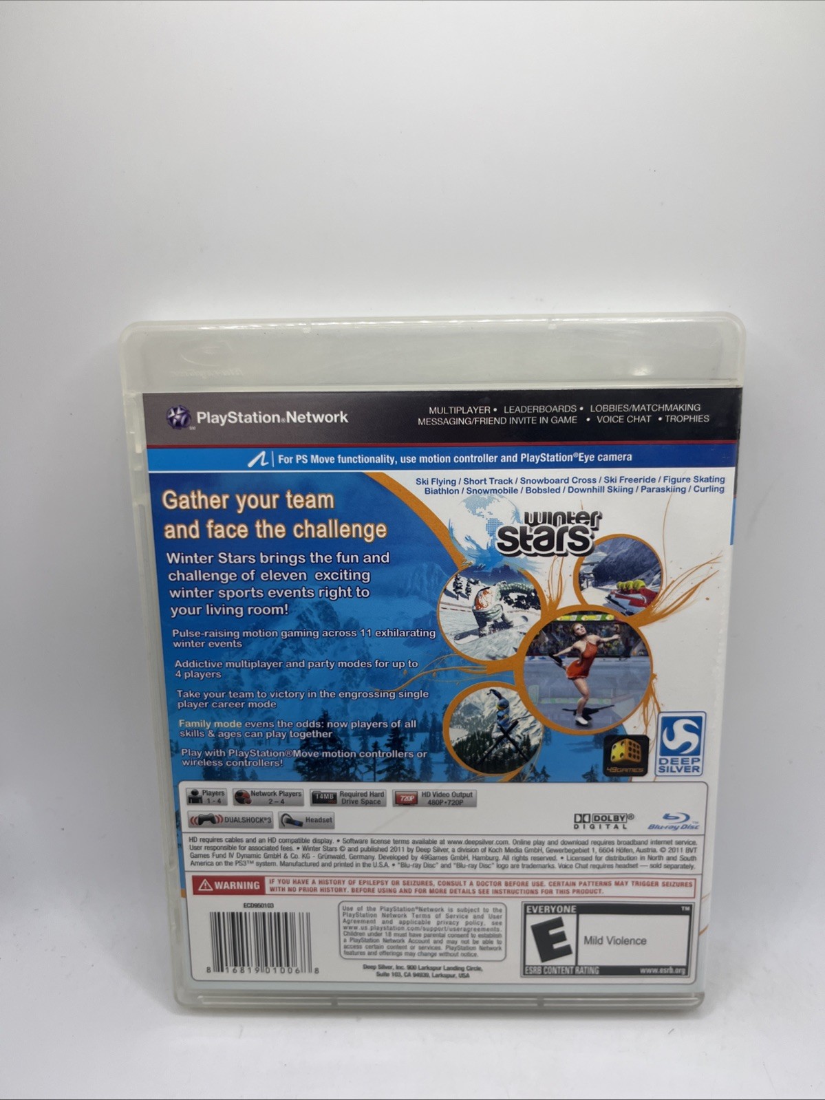 Winter Stars (Sony PlayStation 3, 2011) Complete With Manual Tested