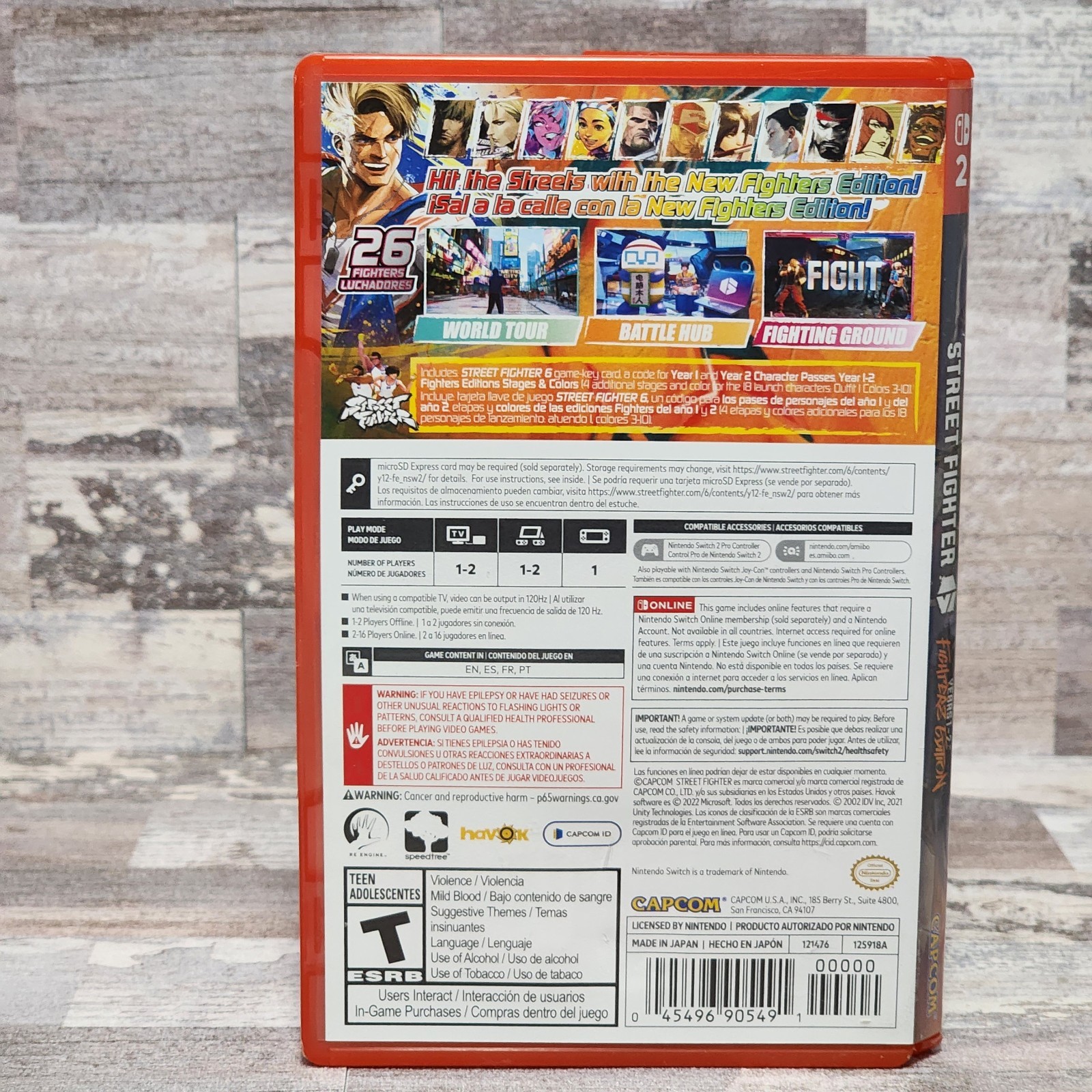 Street Fighter 6 Nintendo Switch 2 Game-Key Card NO DLC INCLUDED