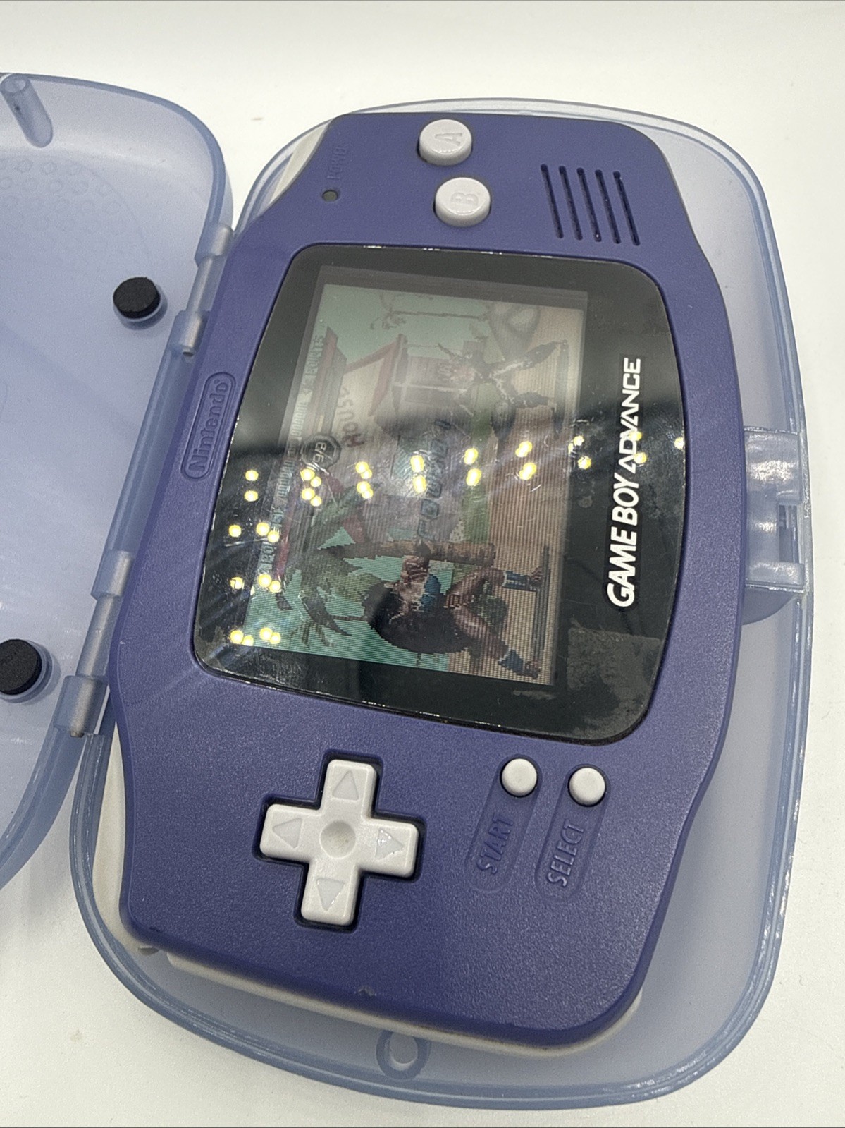 Nintendo Game Boy Advance Handheld System Indigo AGB-001, Case, and DragonBall Z