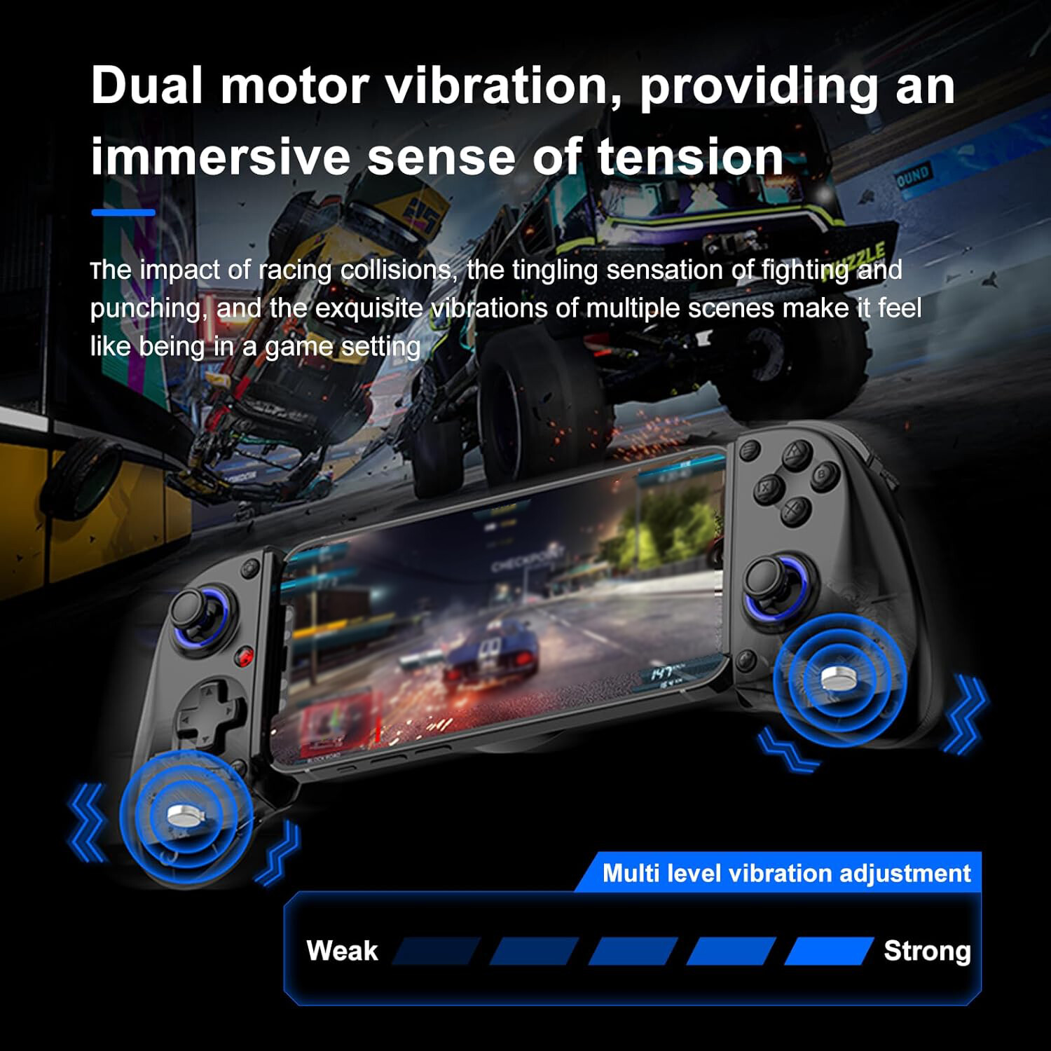 Cordless Telescopic Game Controller for Switch/iOS/Android/PC/Tablet