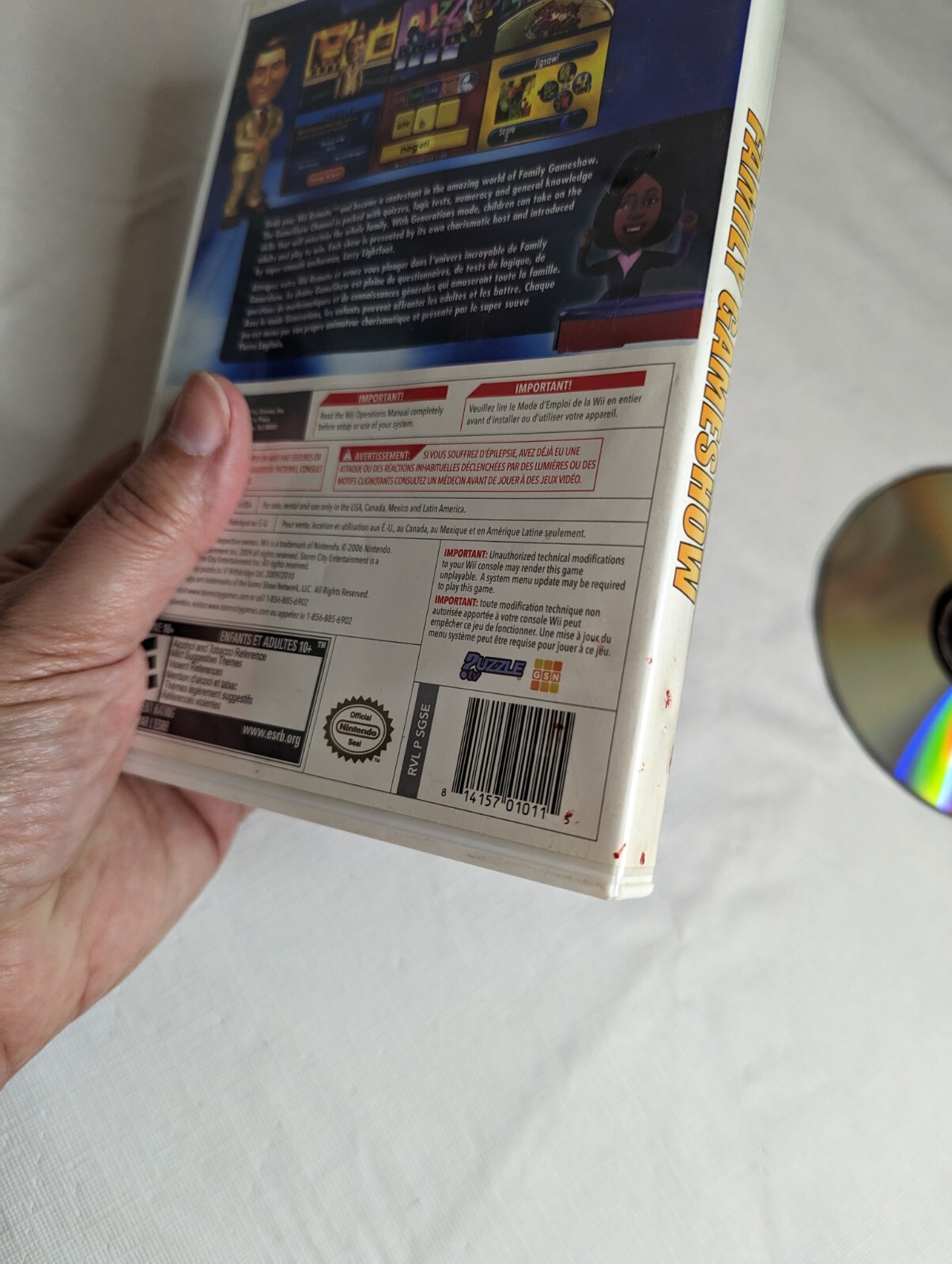 GSN Presents: Family Gameshow Nintendo Wii Storm City Games 2010 Complete