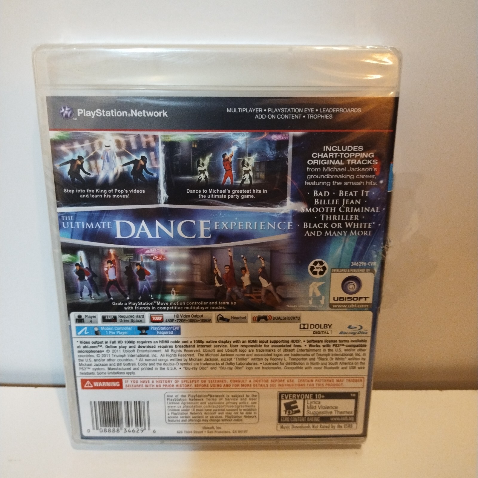 Michael Jackson The Experience PS3 Video Game Playstation 3 New Sealed Damaged