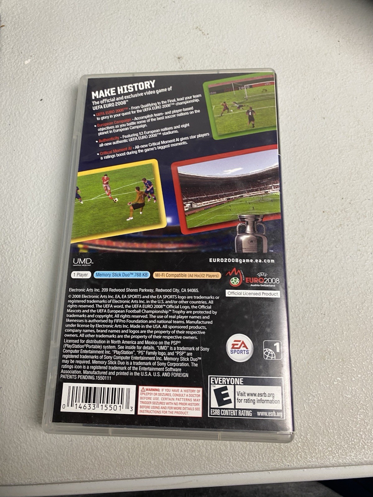 UEFA Euro 2008 Austria-Switzerland PSP Sony Playstation Portable (t14)