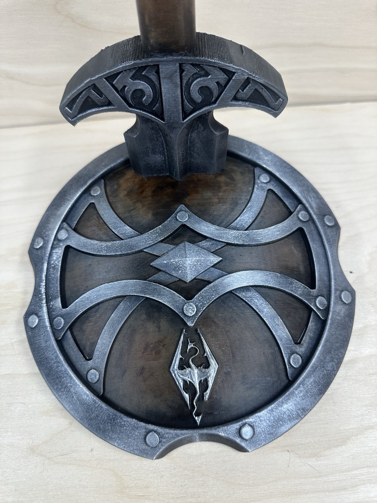 Skyrim Dragonborn Helmet Handpainted Custom Replica With Stand (Made To Order)