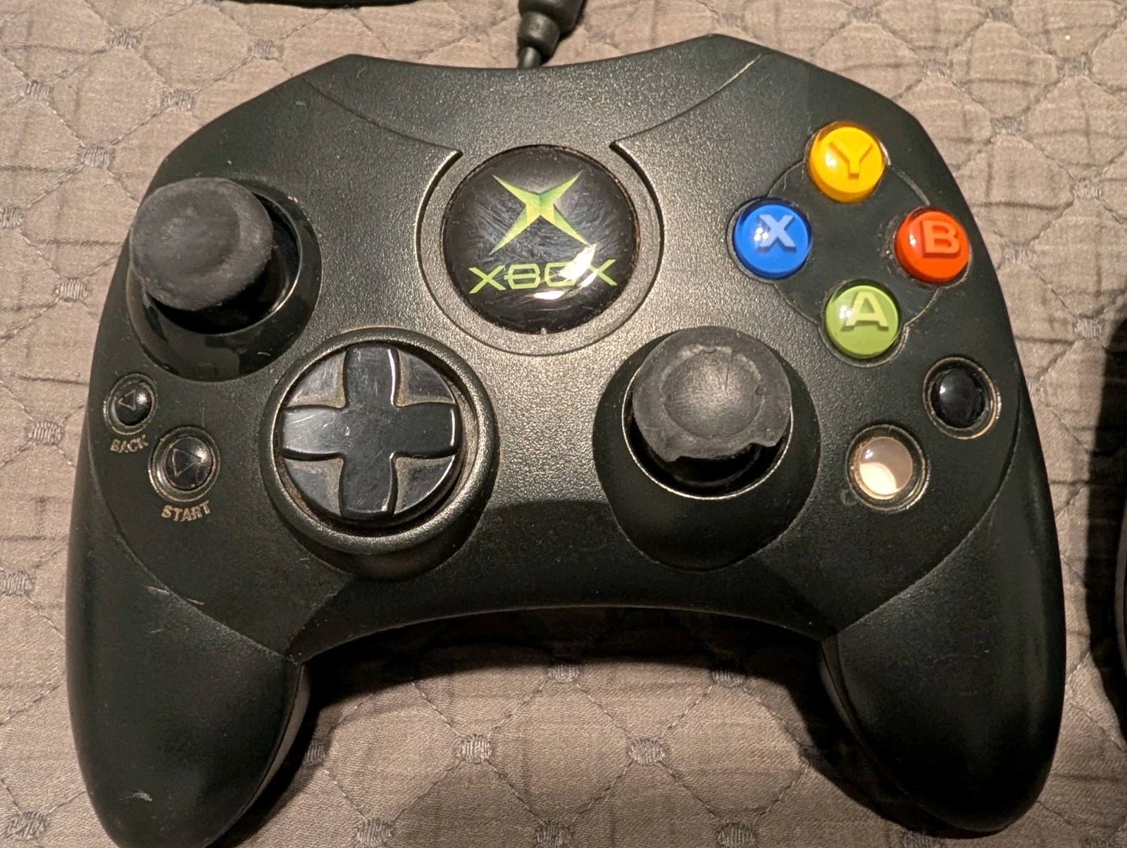 Lot Of 2 Original Xbox OEM S Type Black Controller (X08-69873) Breakaway Tested