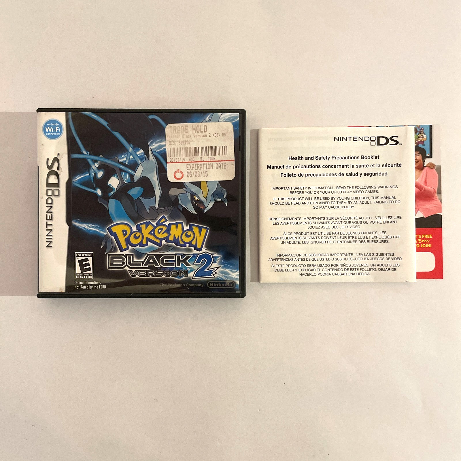 Nintendo Ds Case & Inserts ONLY – Pokemon Black Version 2