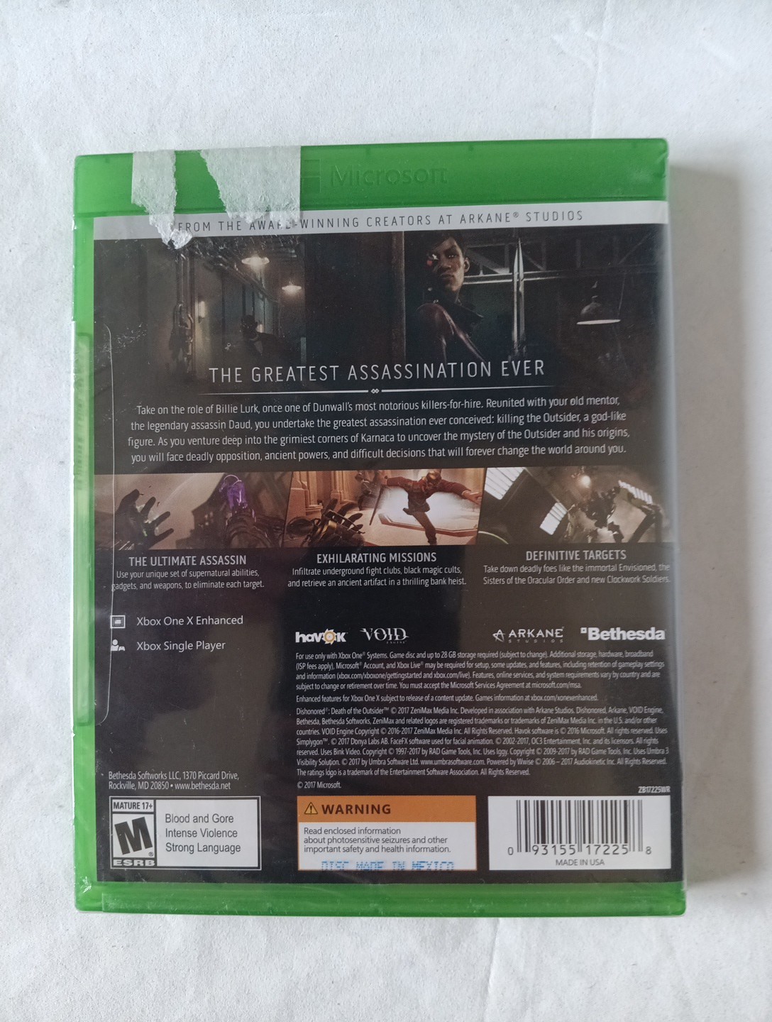 Dishonored: Death of the Outsider – Microsoft Xbox One (NEW)