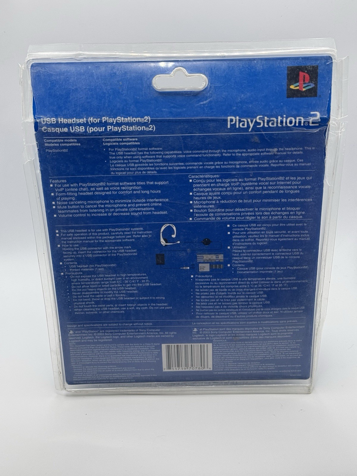Logitech USB Headset for PlayStation 2 (PS2) with Microphone ~ Sealed New