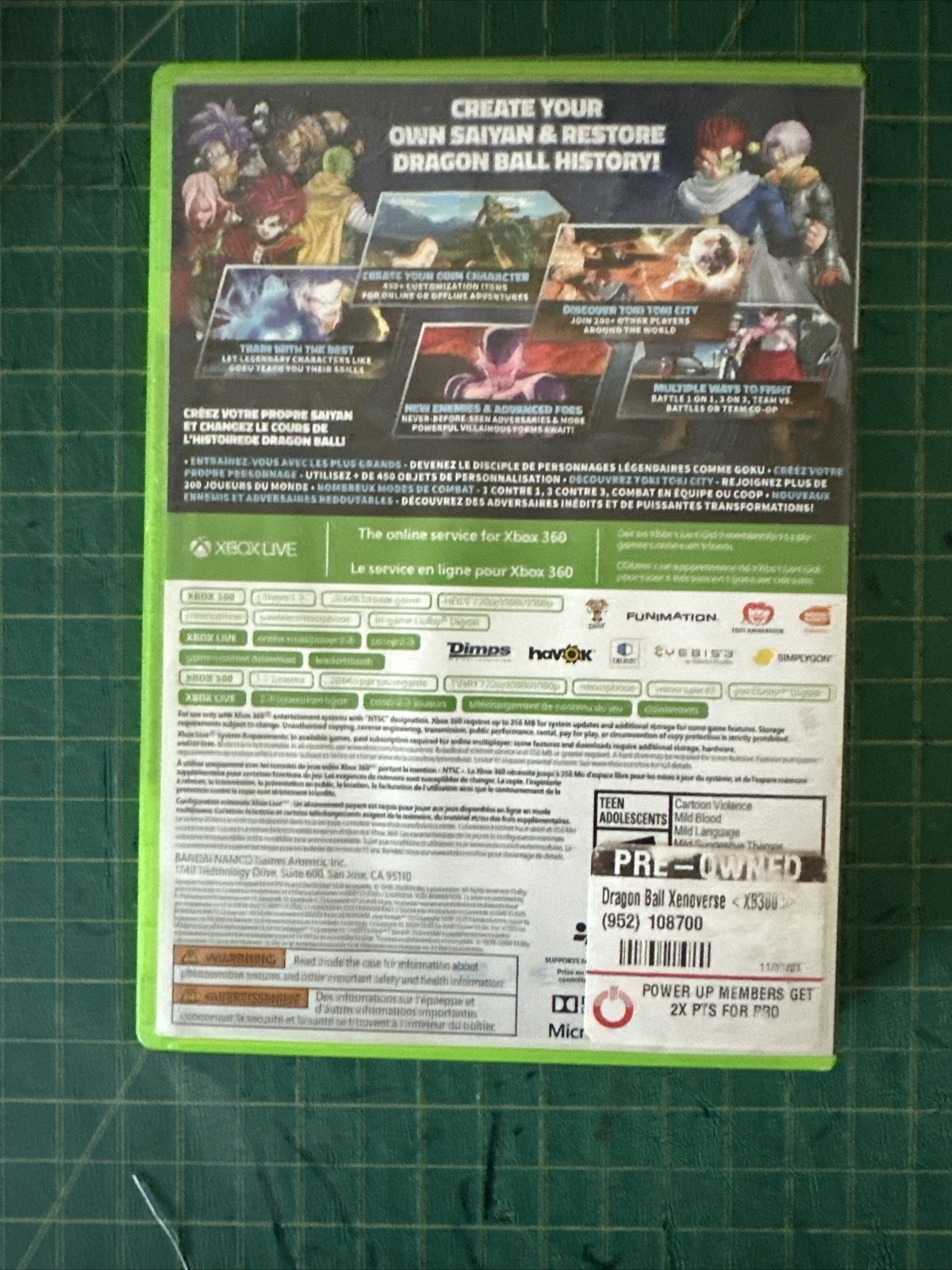 Dragon Ball XenoVerse Microsoft Xbox 360 action role playing fighting video game