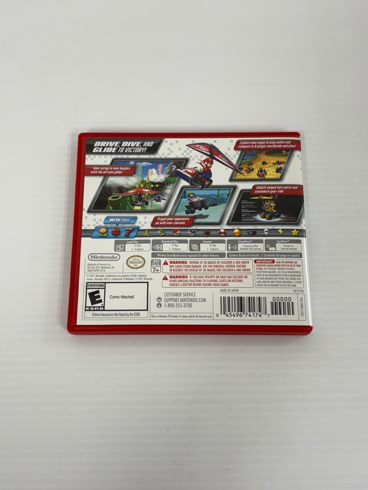 MARIO KART 7 NINTENDO 3DS VIDEO GAME NO MANUAL TESTED WORKING