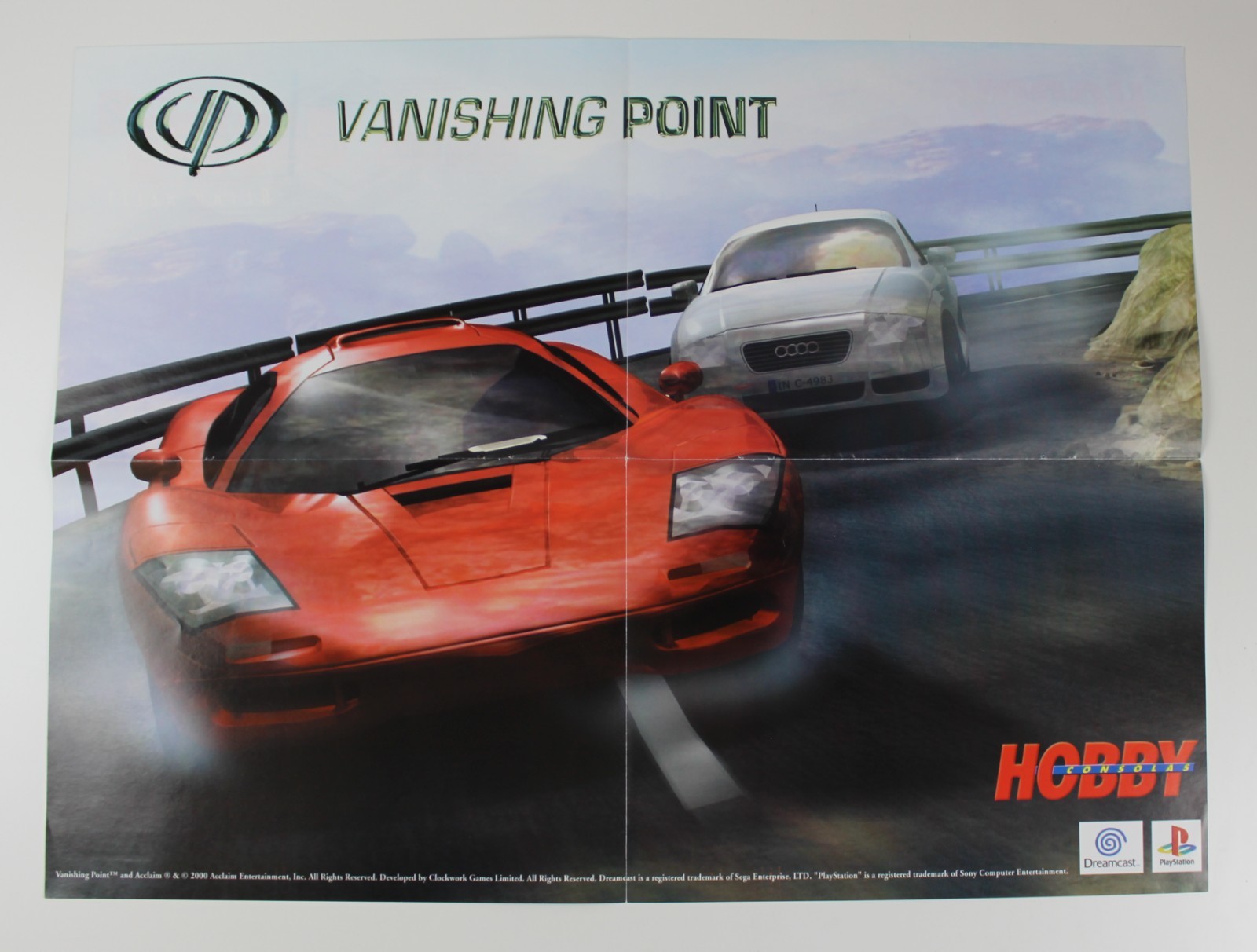 2001 VANISHING POINT Double-Sided Poster 22.5″ x 17″ (57 x 53 cm.) Spain Vintage