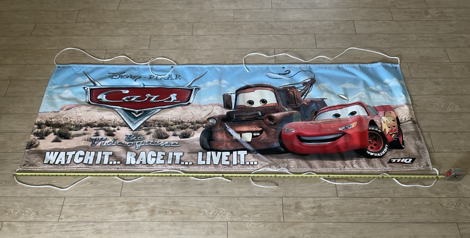 CARS The Video Game Official 2006 THQ Store Display 8ft Pixar Promo Banner!