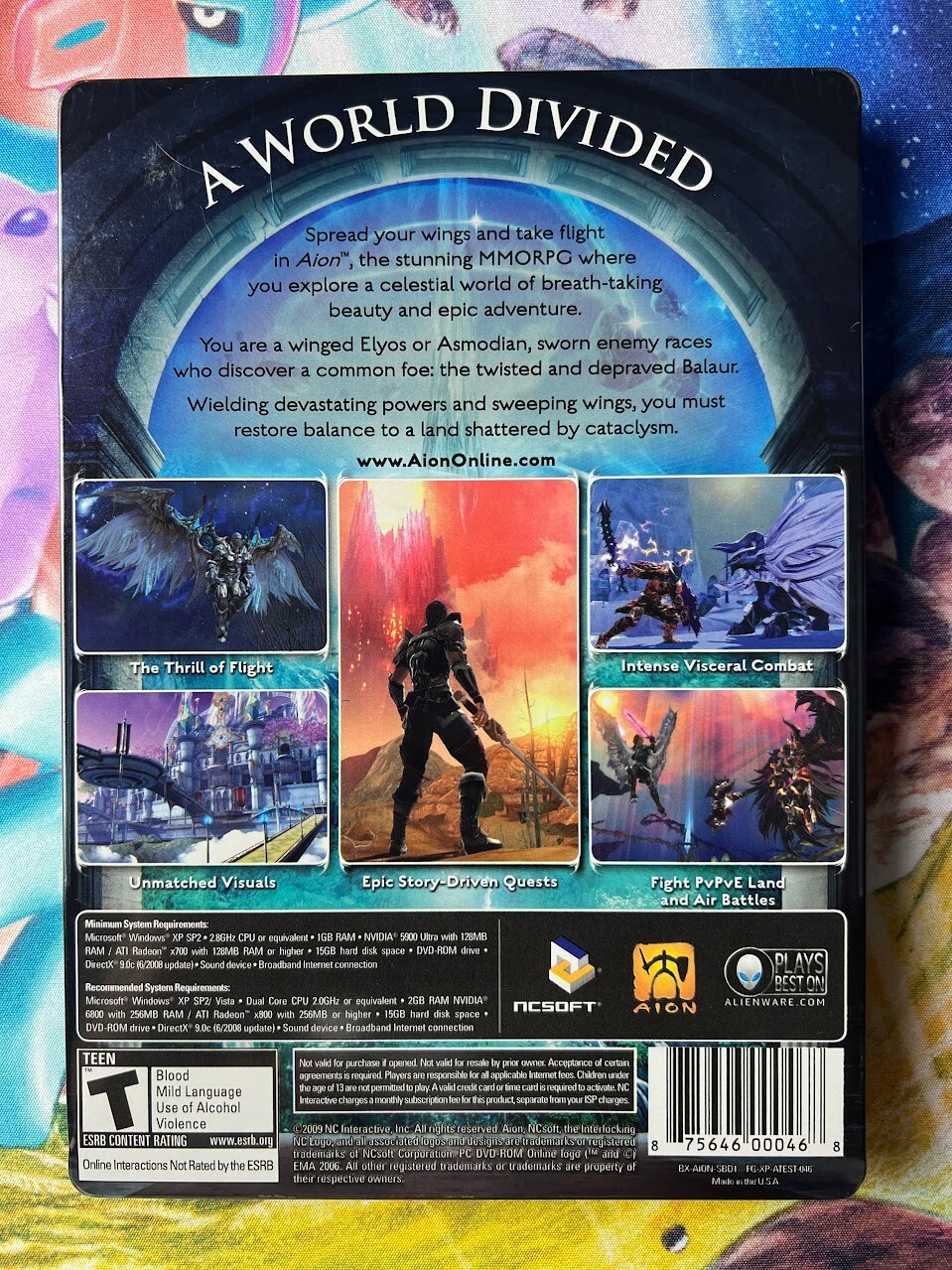 Aion (PC DVD-Rom, 2009, 2-Discs) Steelbook Edition Complete w/Game manual !