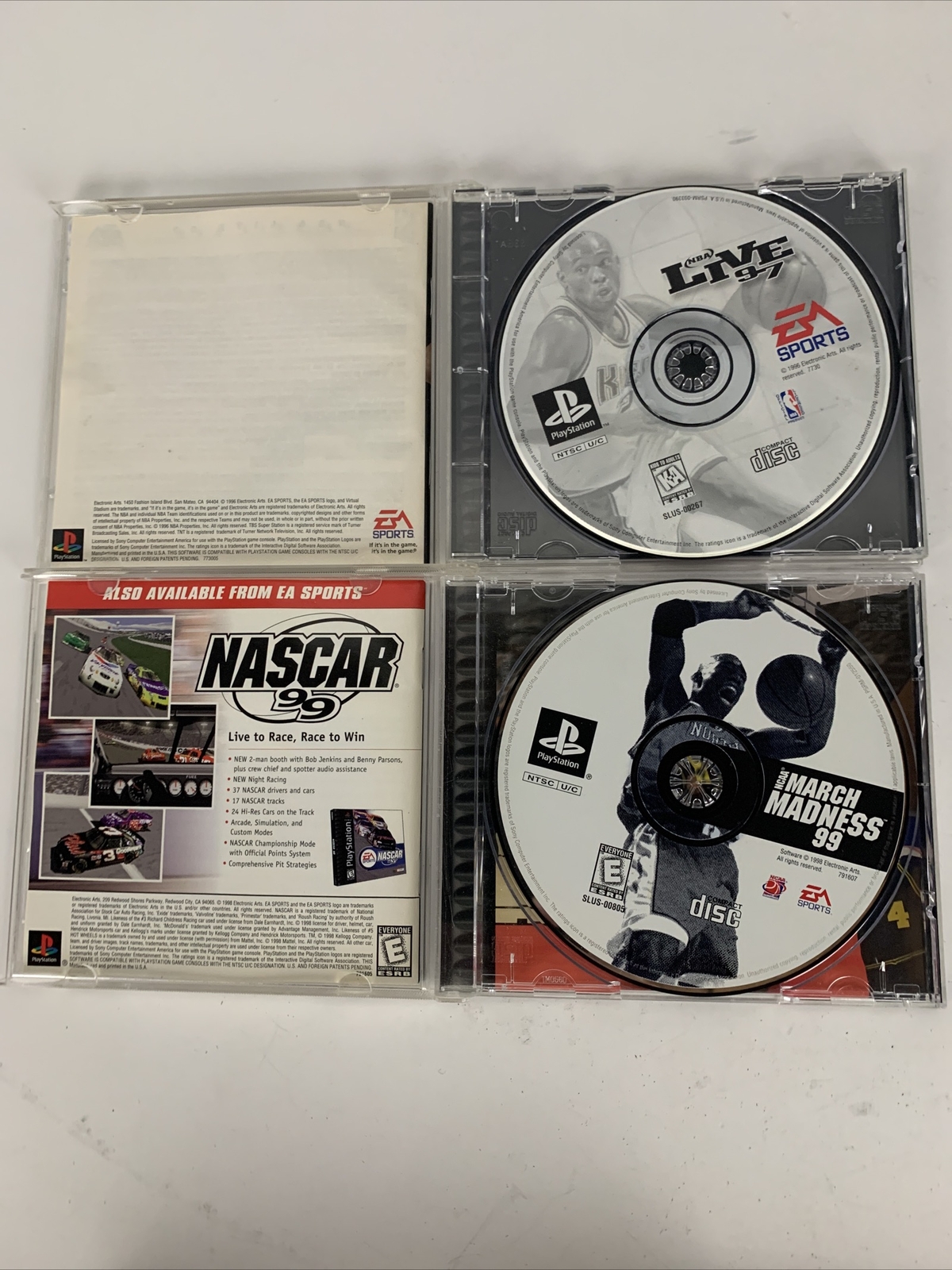 Lot of 7 – PS1 Video Games w/ Manuals Golf Basketball Football Bowling Wrestling