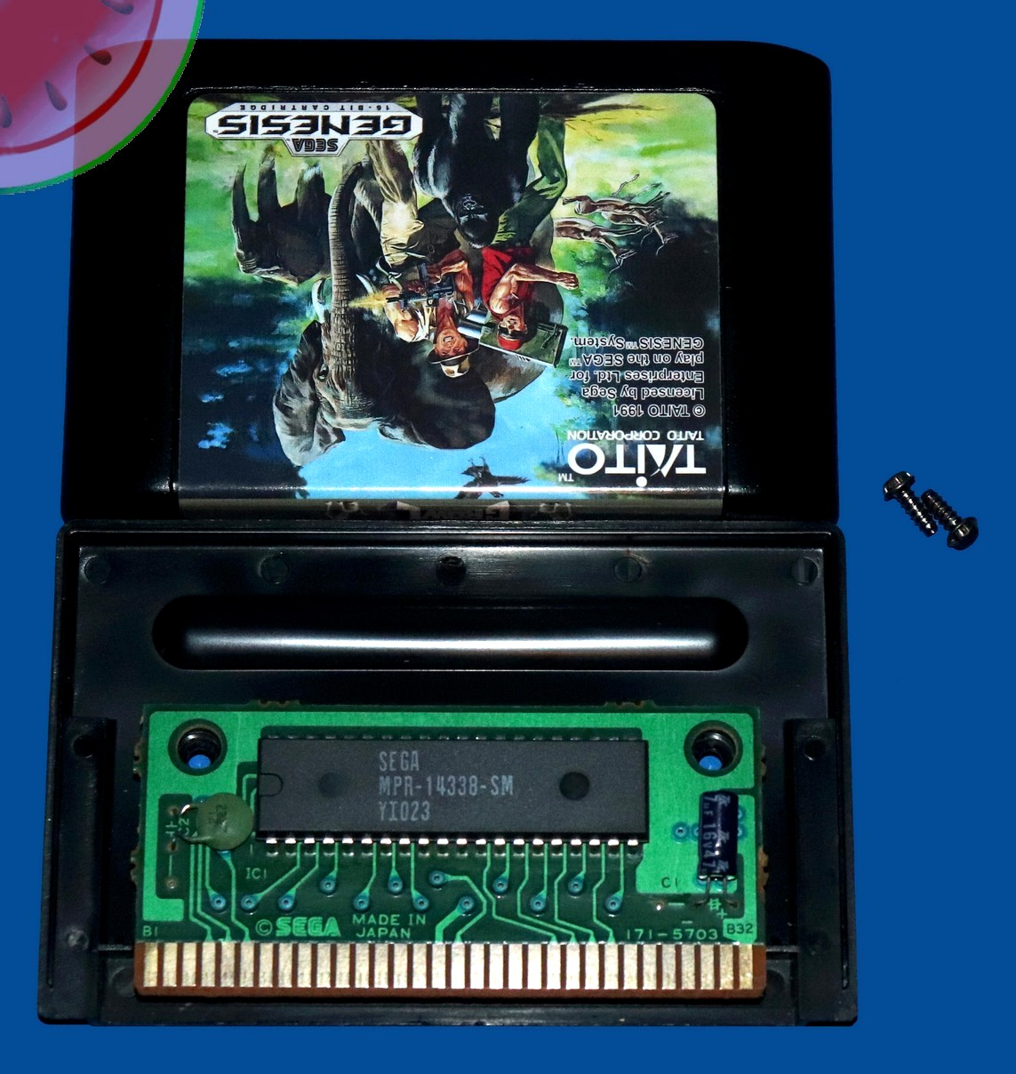TESTED Sega GENESIS Game GROWL Beat Em Up with NEW Case, Manual, Taito Wave Ad
