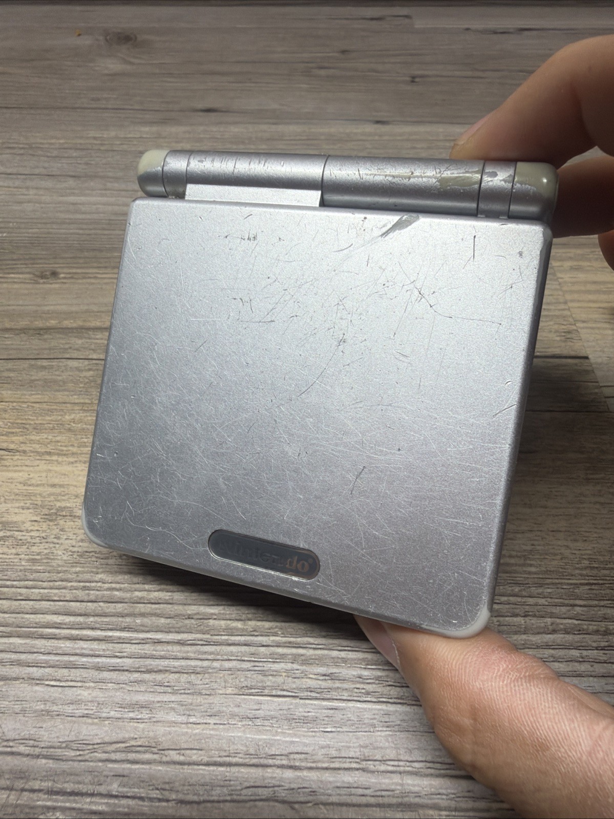 Nintendo Game Boy Advance SP Silver Handheld System TESTED WORKING