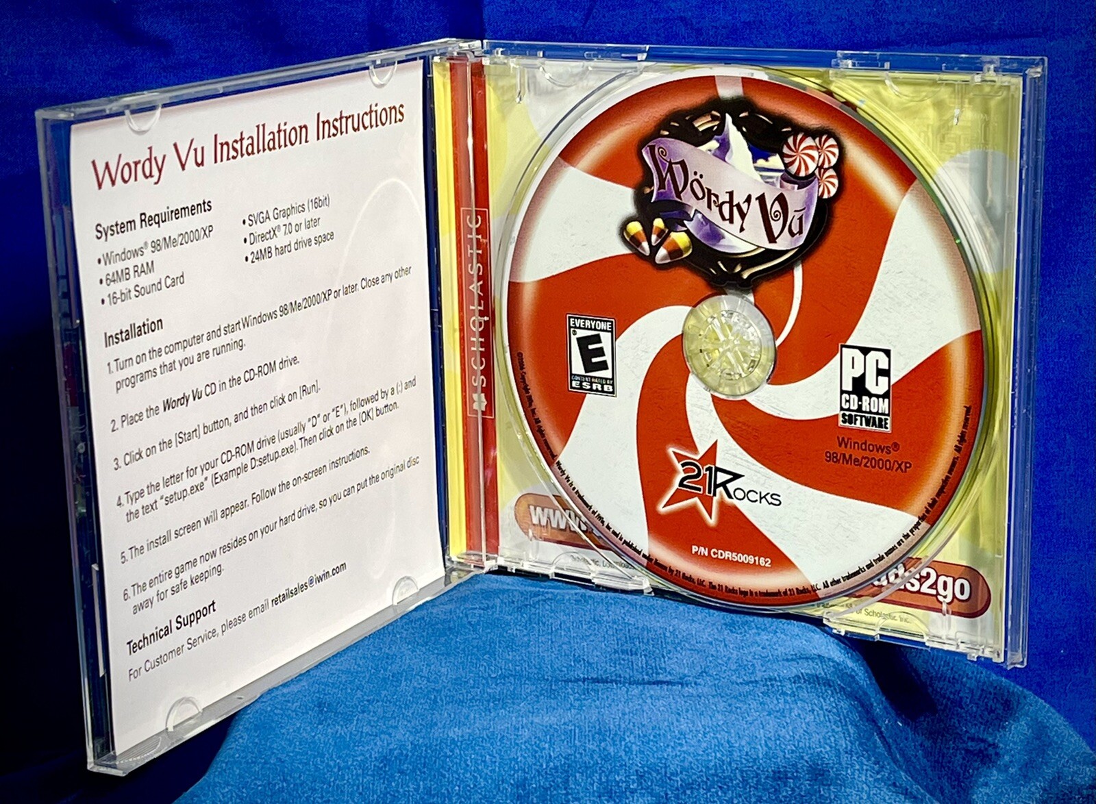 Wordy Vu PC Game Candy Word Game 2006 CD