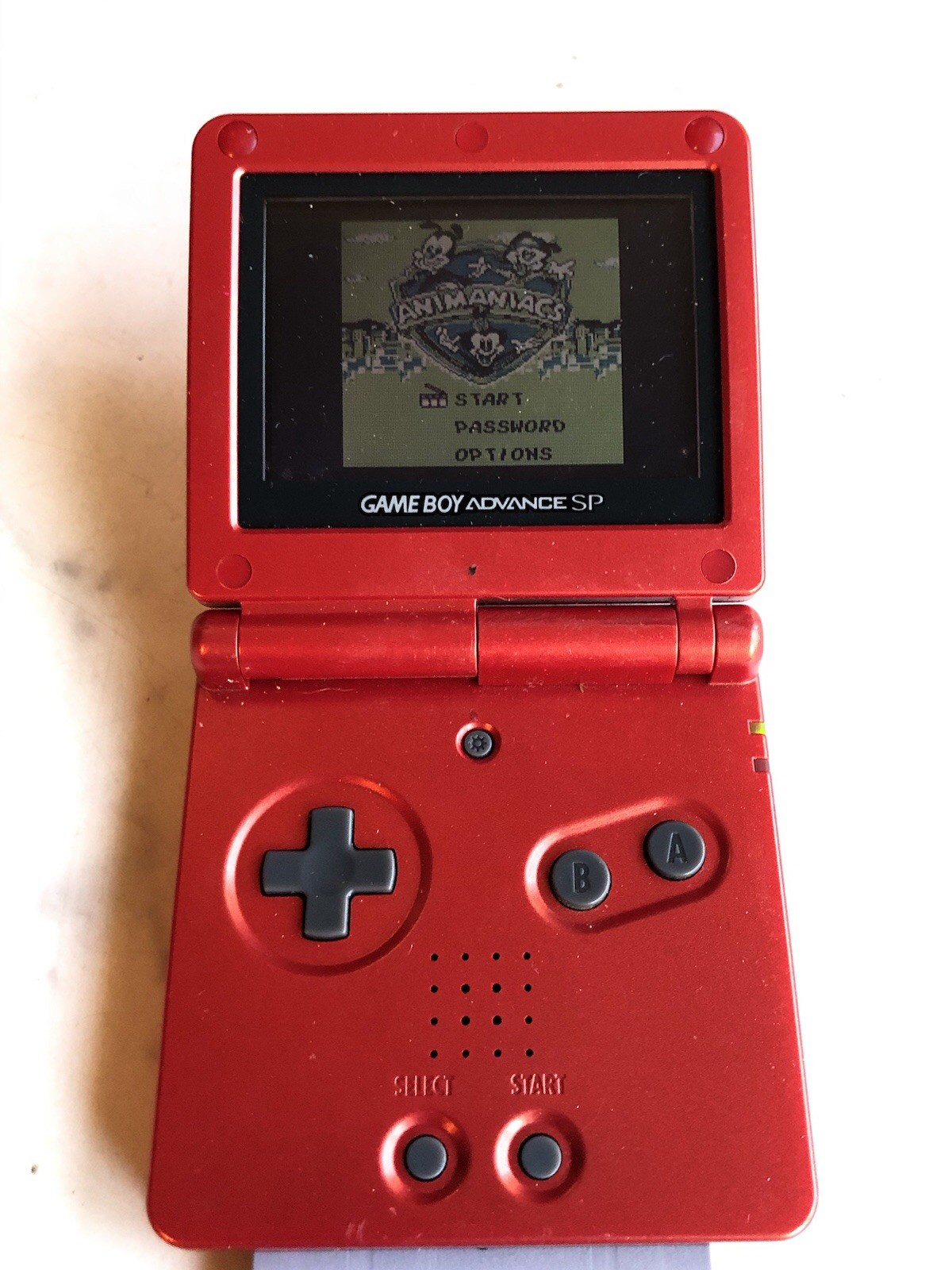 Gameboy Advance SP GBA Flame Red Ags-001 Tested USA With Charger game