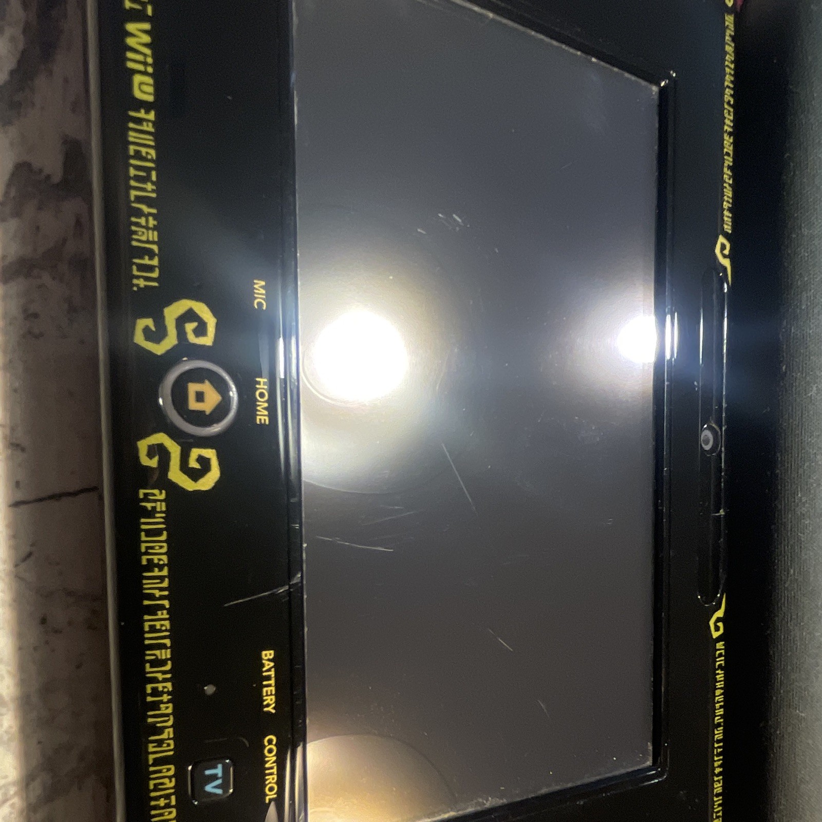 Nintendo Wii U GamePad WUP-010(USA) Wireless Touchpad Black/Gold w Case.